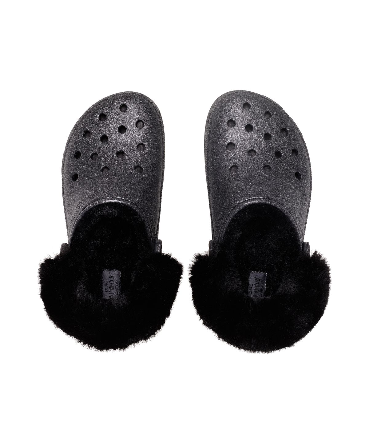 크록스(CROCS) 클래식 플랫폼 라이드 글리터 클로그 - 블랙 / 211922-001
