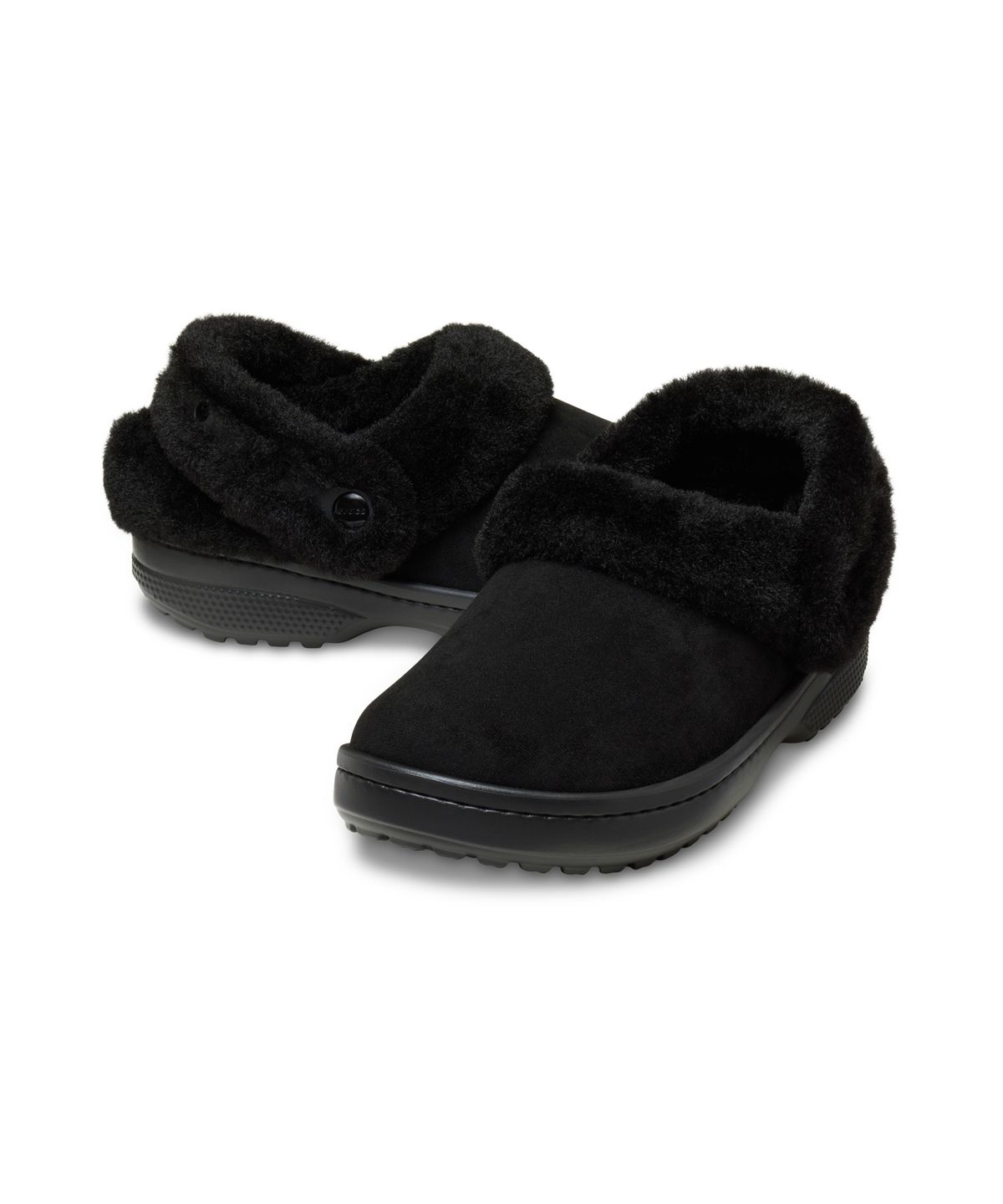 크록스(CROCS) 클래식 언퍼게터블 스웨이드 클로그 - 블랙 / 212106-001