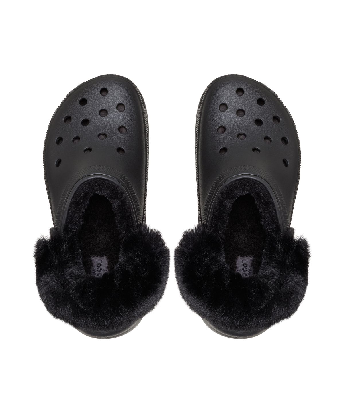 크록스(CROCS) 클래식 플랫폼 퍼즈 라인드 클로그 - 블랙 / 212854-001