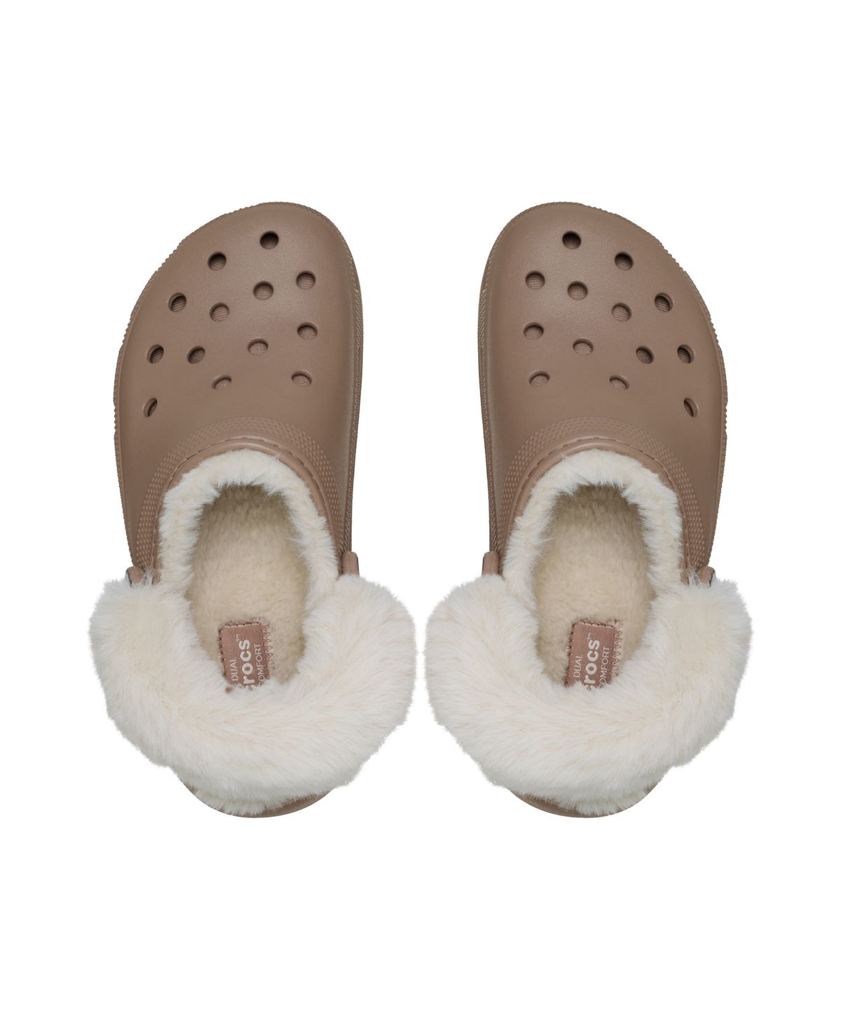 크록스(CROCS) 클래식 플랫폼 퍼즈 라인드 클로그 - 라테 / 212854-2Q9