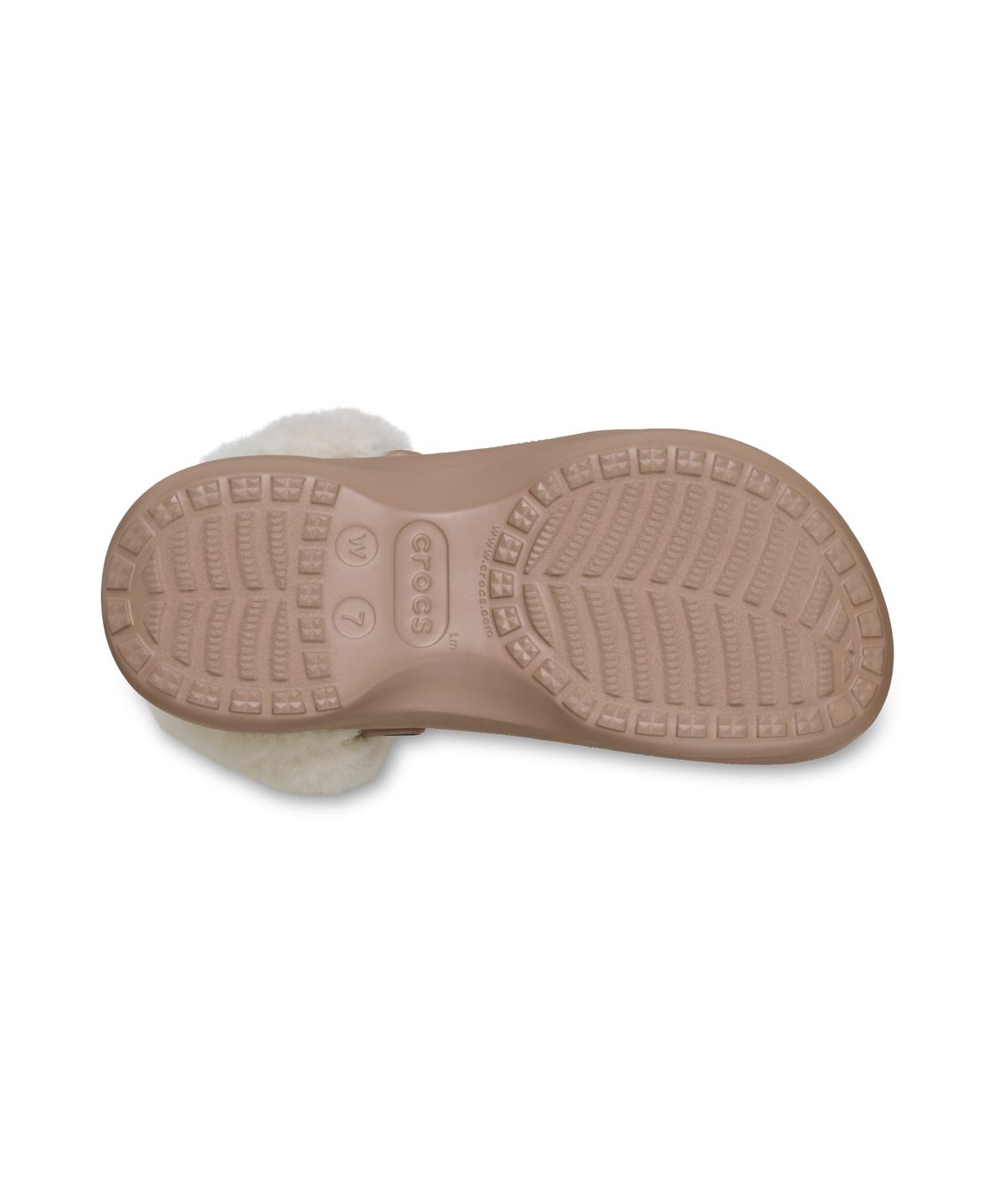 크록스(CROCS) 클래식 플랫폼 퍼즈 라인드 클로그 - 라테 / 212854-2Q9