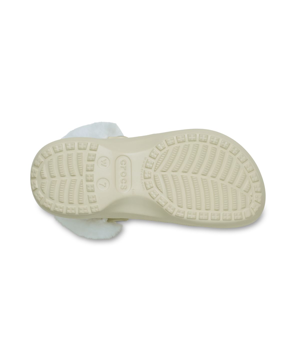 크록스(CROCS) 클래식 플랫폼 퍼즈 라인드 클로그 - 본 / 212854-2Y2