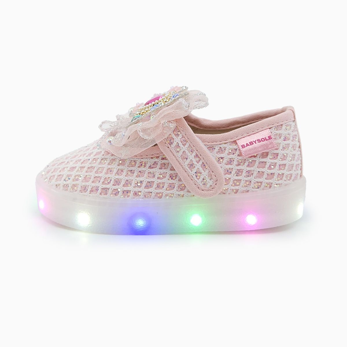 베이비솔(BABYSOLE) 페어리리본LED메리제인