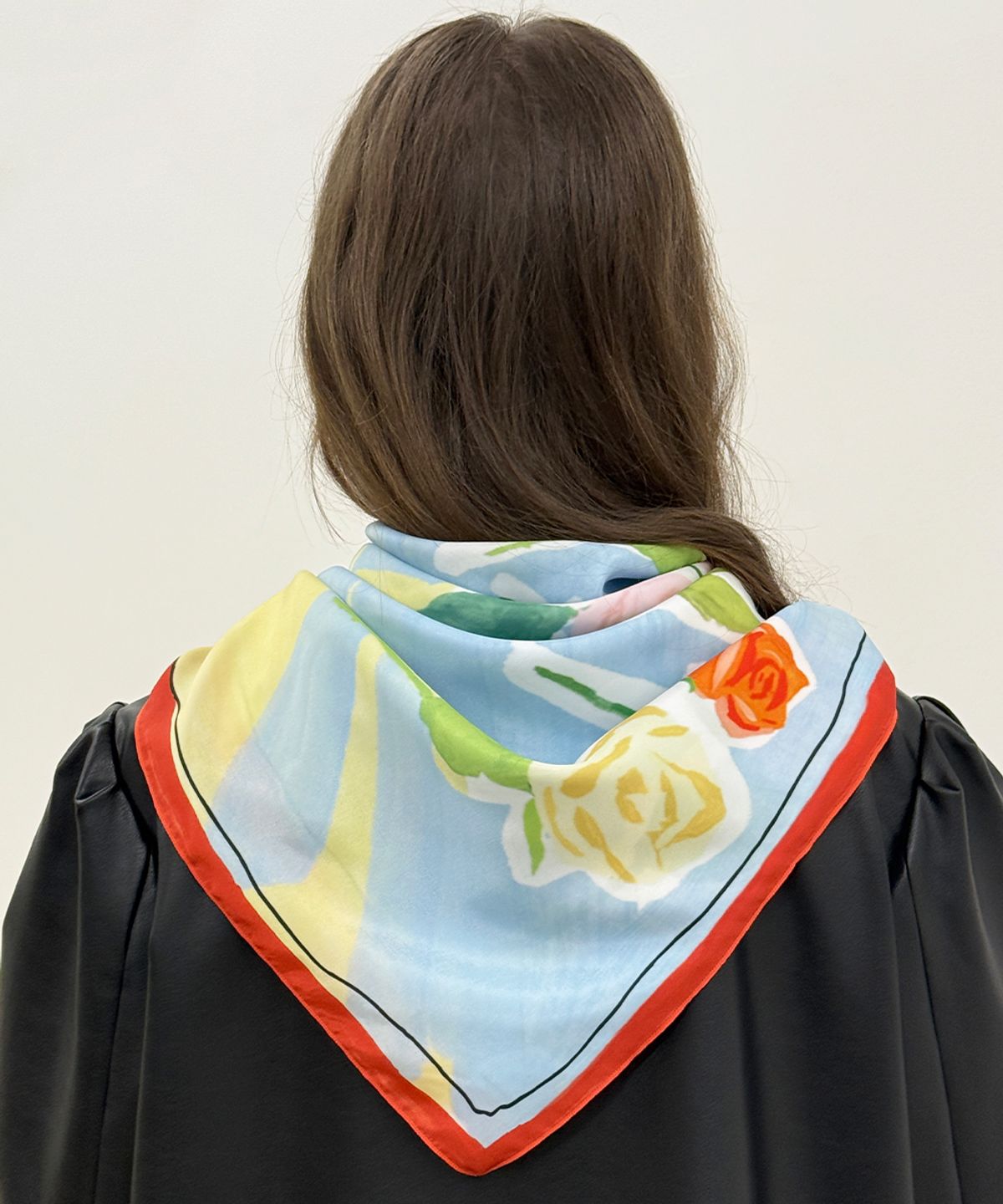 시눈(SINOON) SN Flower Texture Scarf (Red)