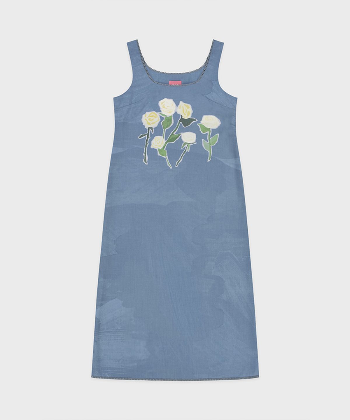 시눈(SINOON) Sinoon Texture Flower Dress (Ash Blue)