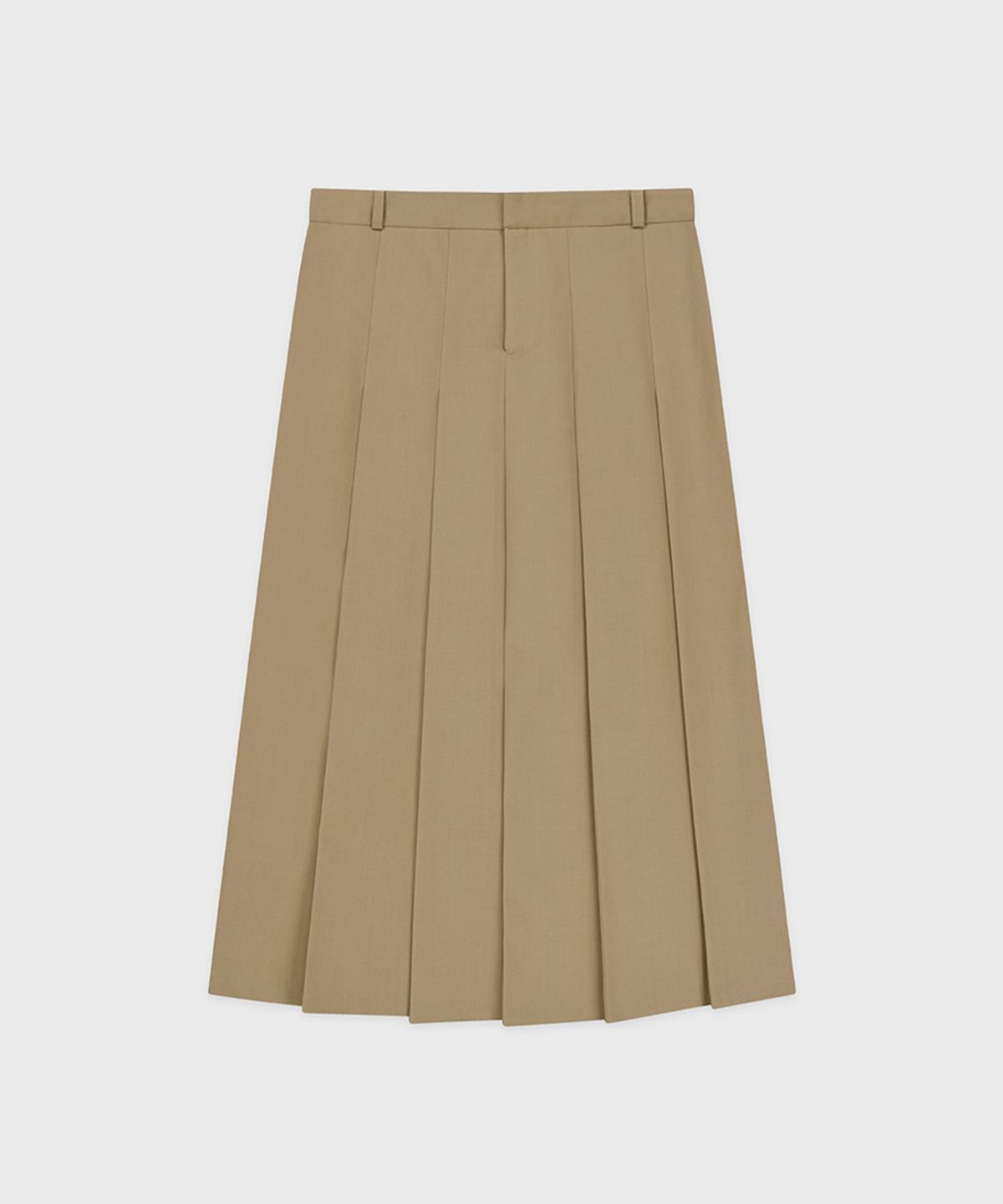 시눈(SINOON) Sinoon Pleated Maxi Skirt (Beige)