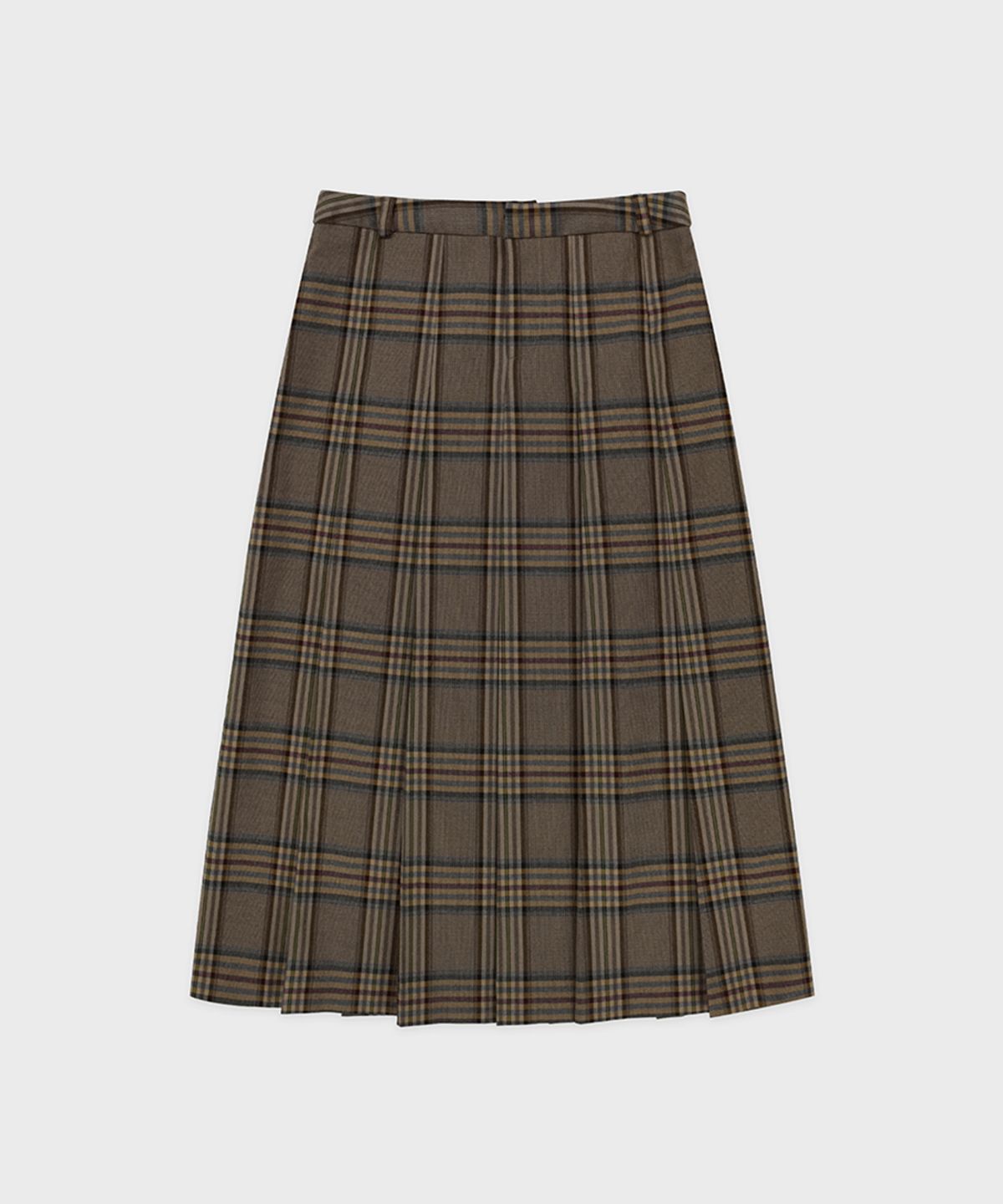 시눈(SINOON) Sinoon Pleated Maxi Skirt (Check)