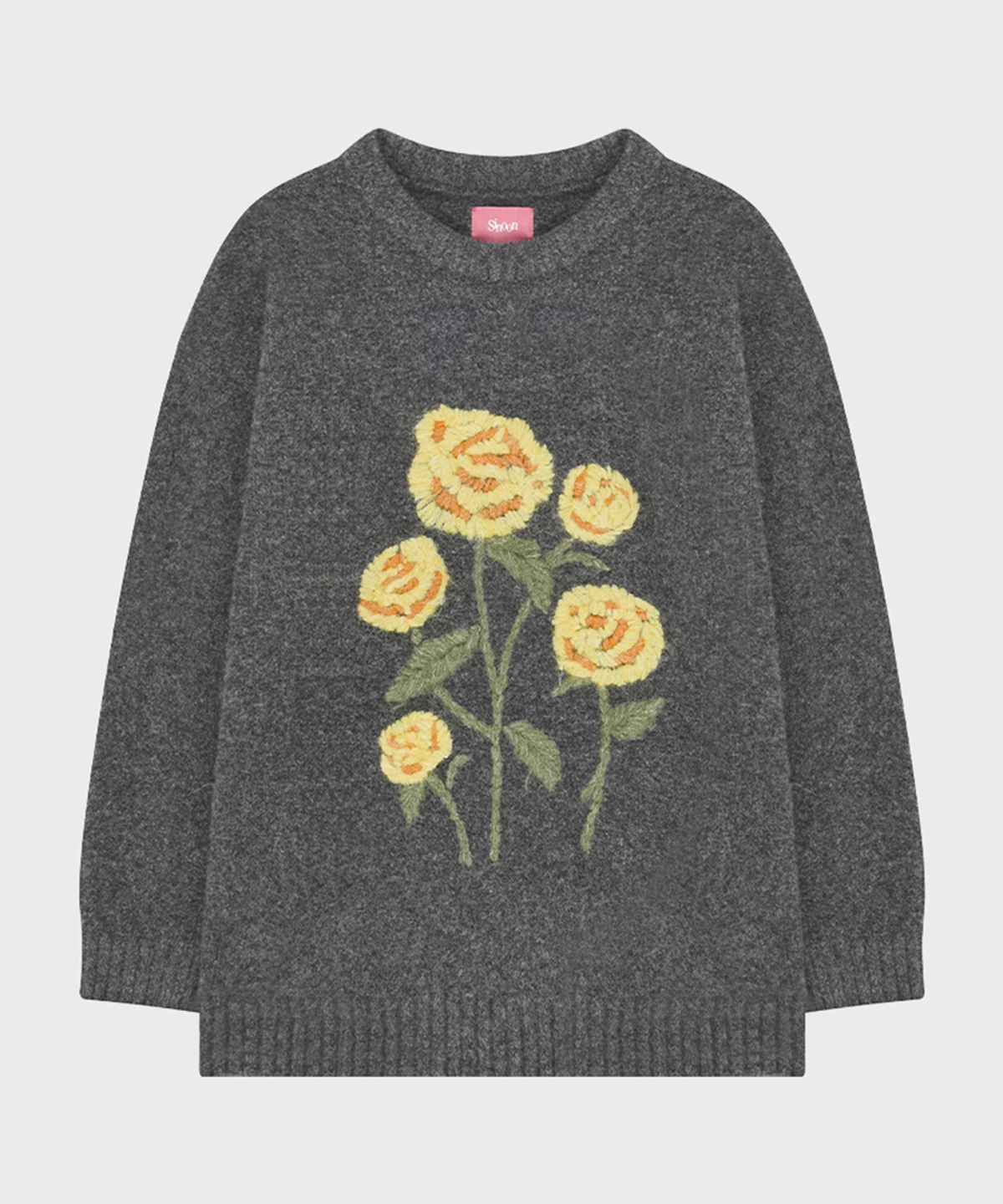 시눈(SINOON) Rose Garden Pullover Knit (Melange Grey)