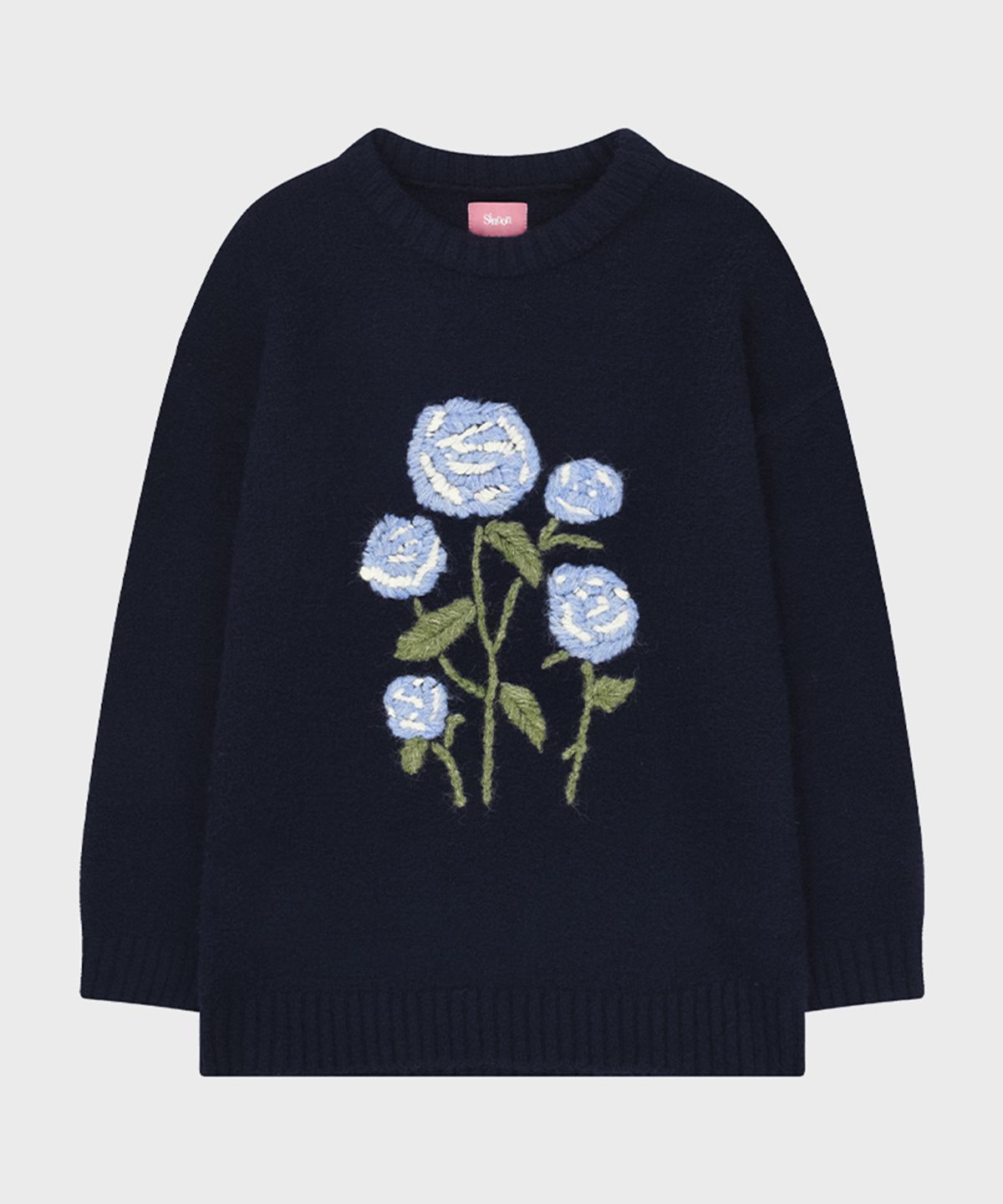 시눈(SINOON) Rose Garden Pullover Knit (Navy)