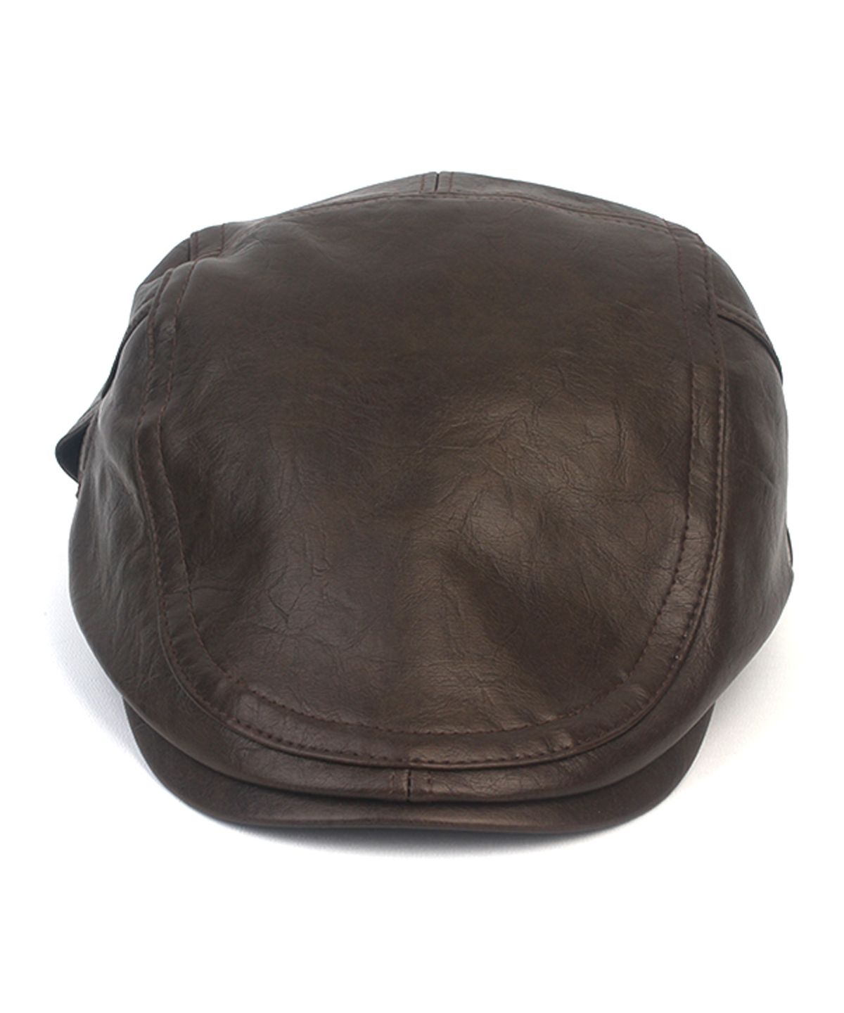 유니버셜 케미스트리(UNIVERSAL CHEMISTRY) Soft Leather Brown SideBelt Huntingcap 헌팅캡