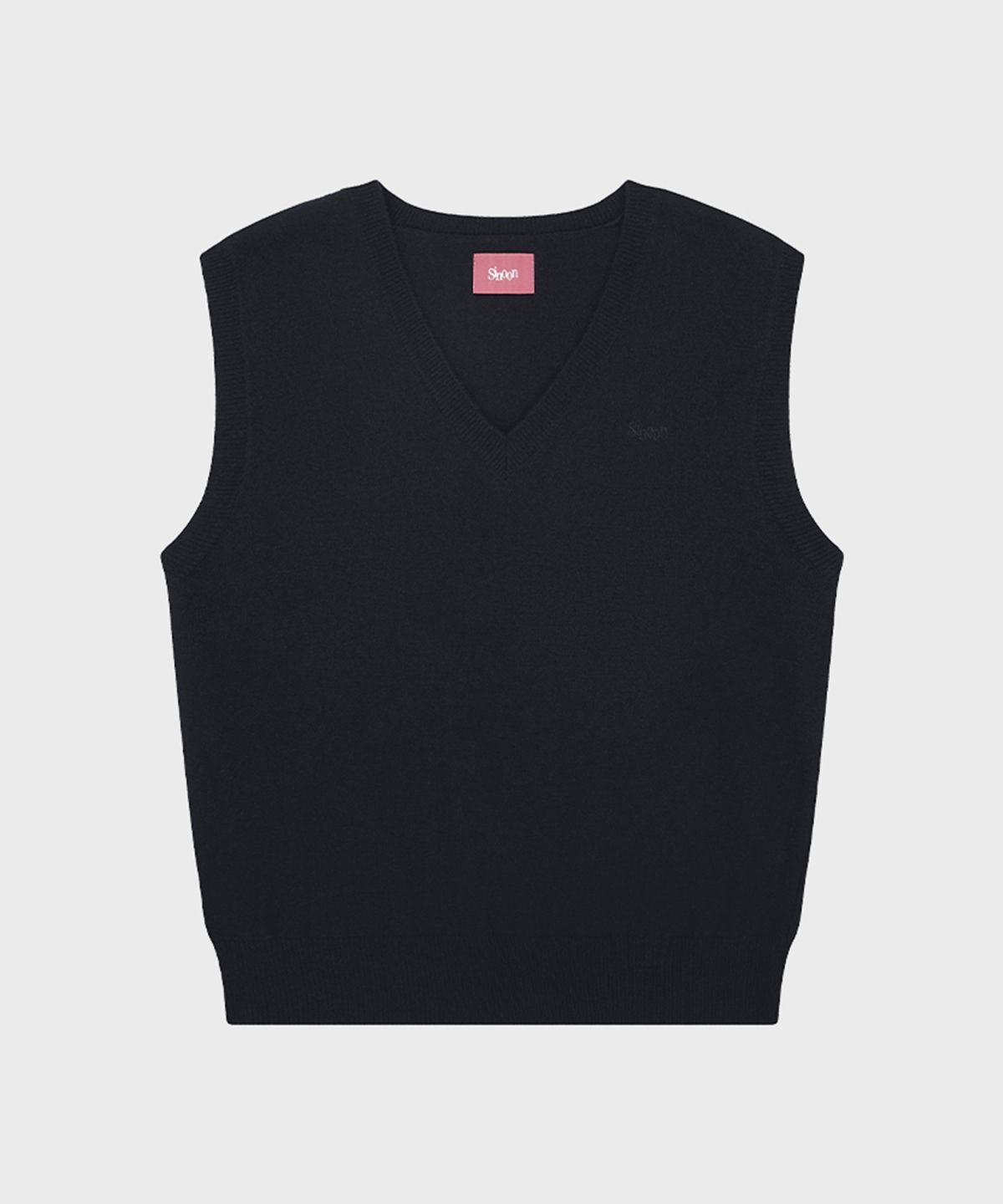 시눈(SINOON) Sinoon Plain Knit Vest (Navy)