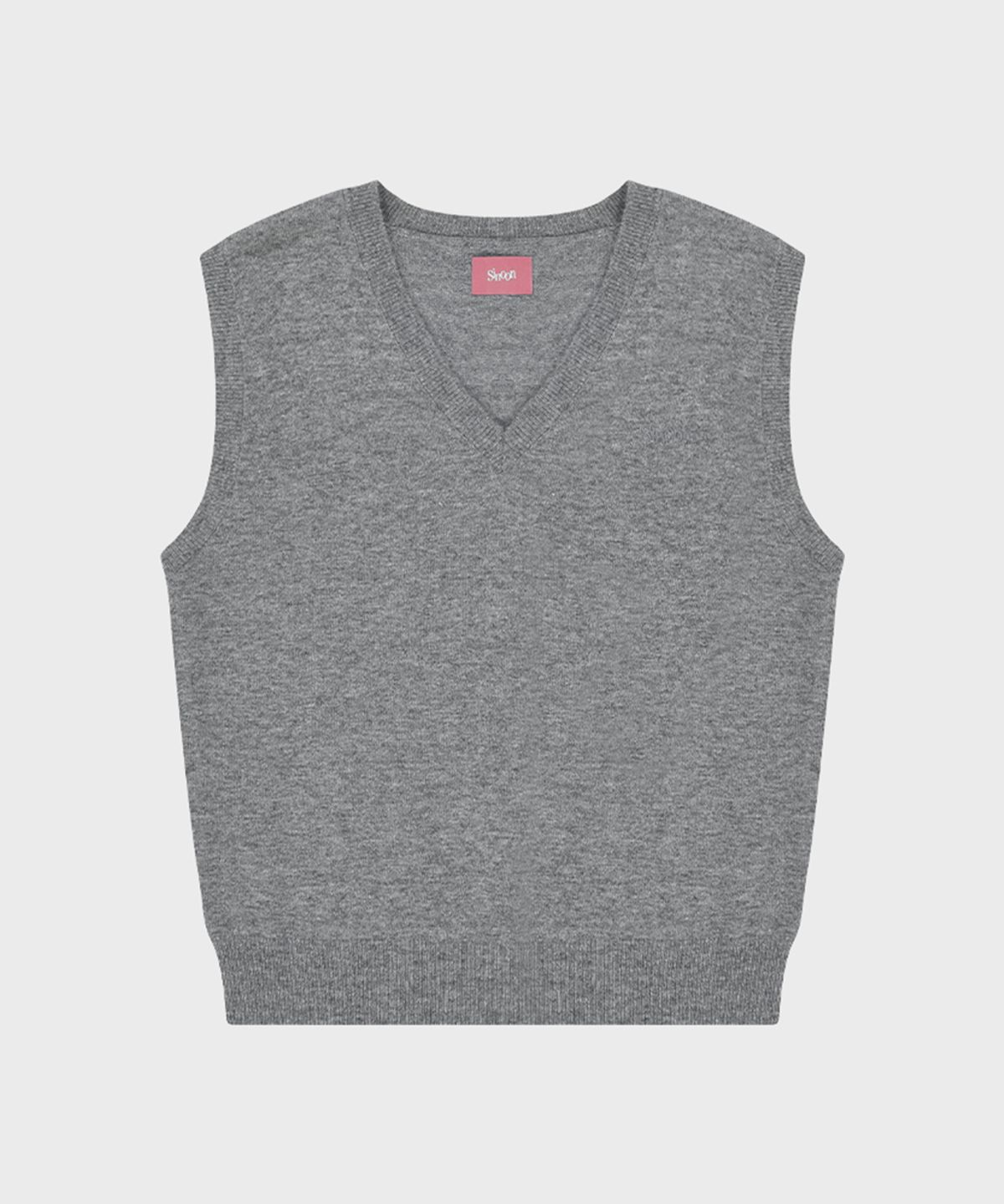 시눈(SINOON) Sinoon Plain Knit Vest (Grey)