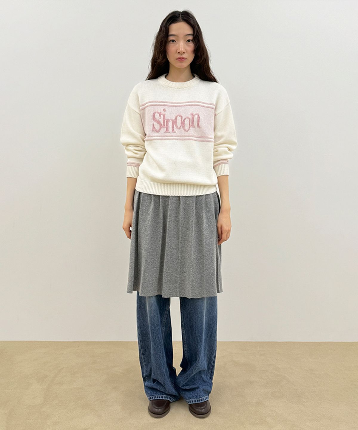 시눈(SINOON) Sinoon Reverse Pullover Knit (Ivory)