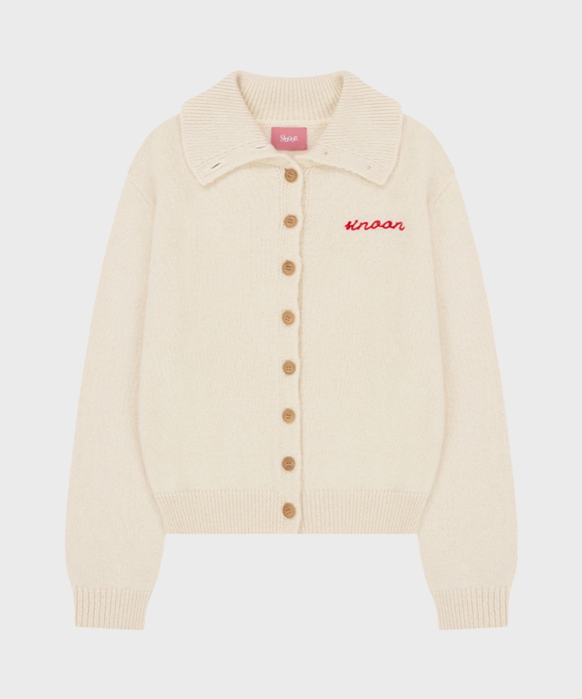 시눈(SINOON) [빌리 츠키 착용]  Sinoon Button Knit Cardigan (Cream)
