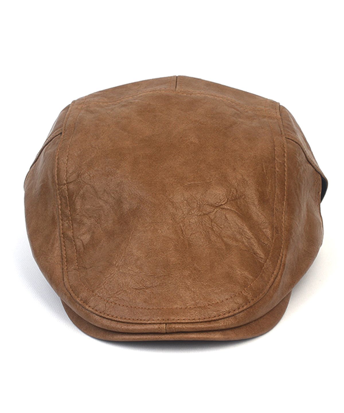 유니버셜 케미스트리(UNIVERSAL CHEMISTRY) Soft Leather Beige SideBelt Huntingcap 헌팅캡