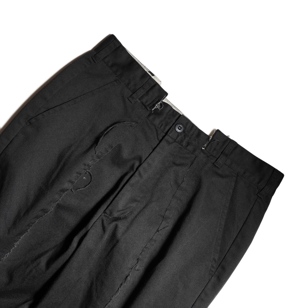 올드파크(OLDPARK) FLARE WORK PANTS - BLACK