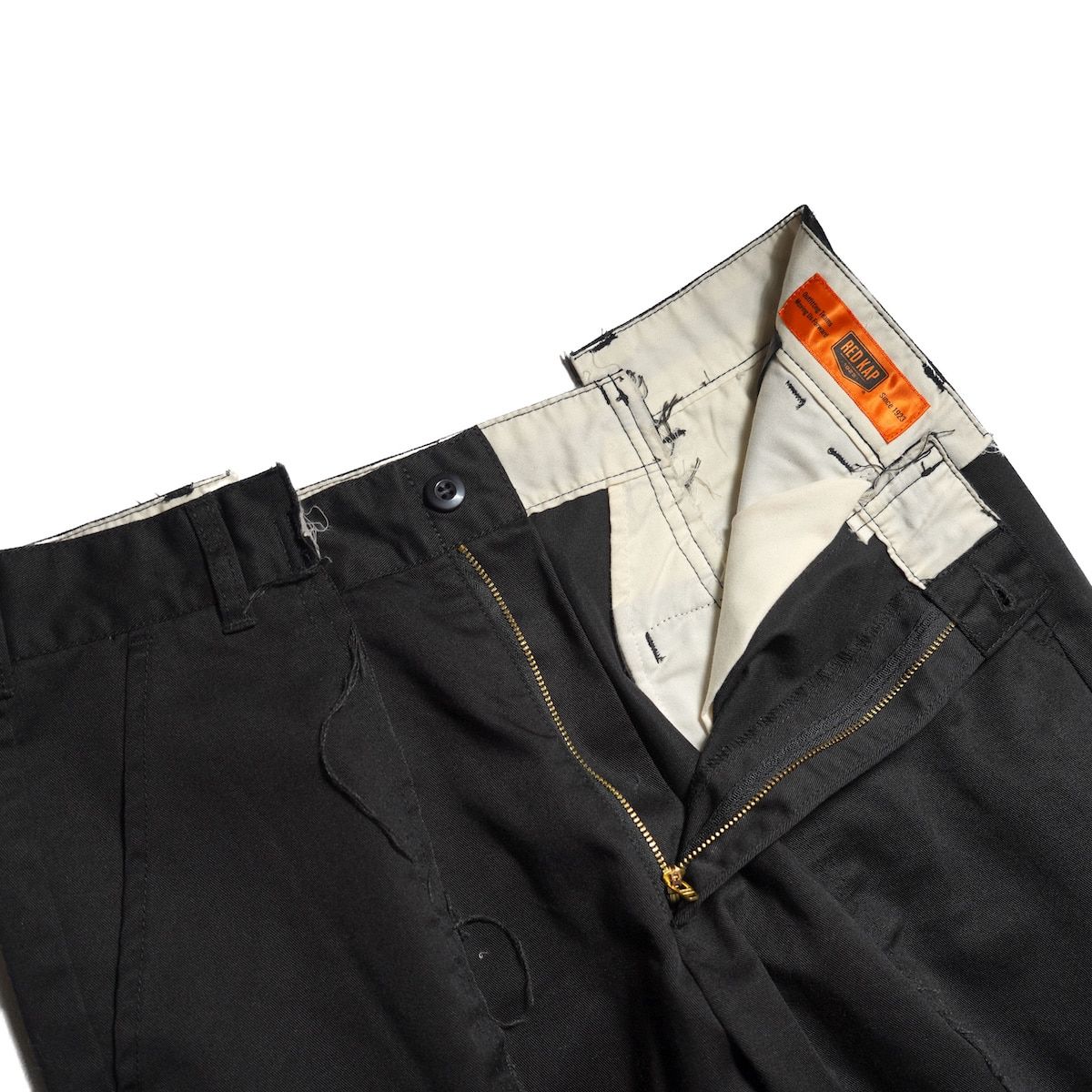 올드파크(OLDPARK) FLARE WORK PANTS - BLACK