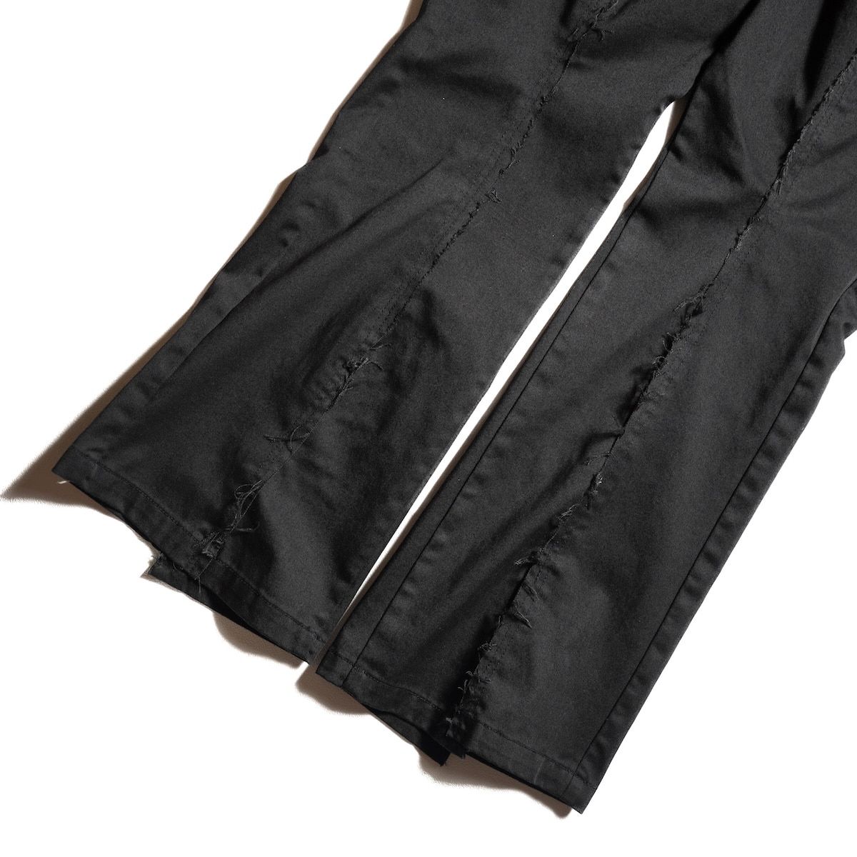 올드파크(OLDPARK) FLARE WORK PANTS - BLACK