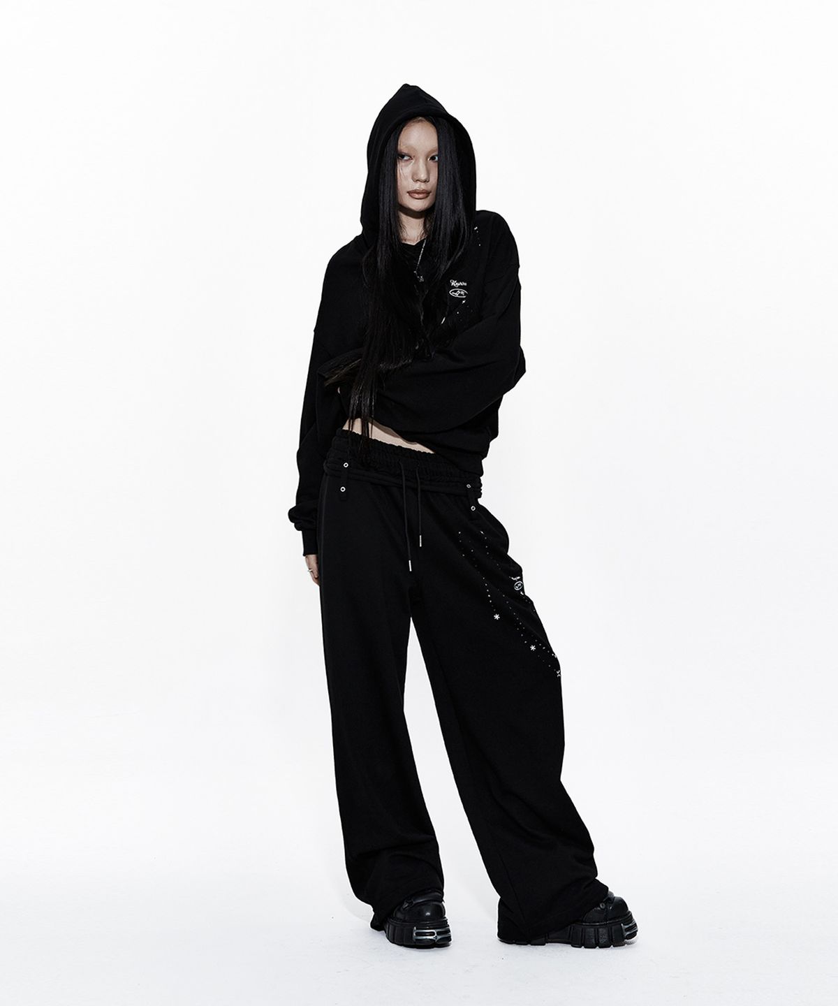 카시코(KASHIKO) Zenu Hoodie Black