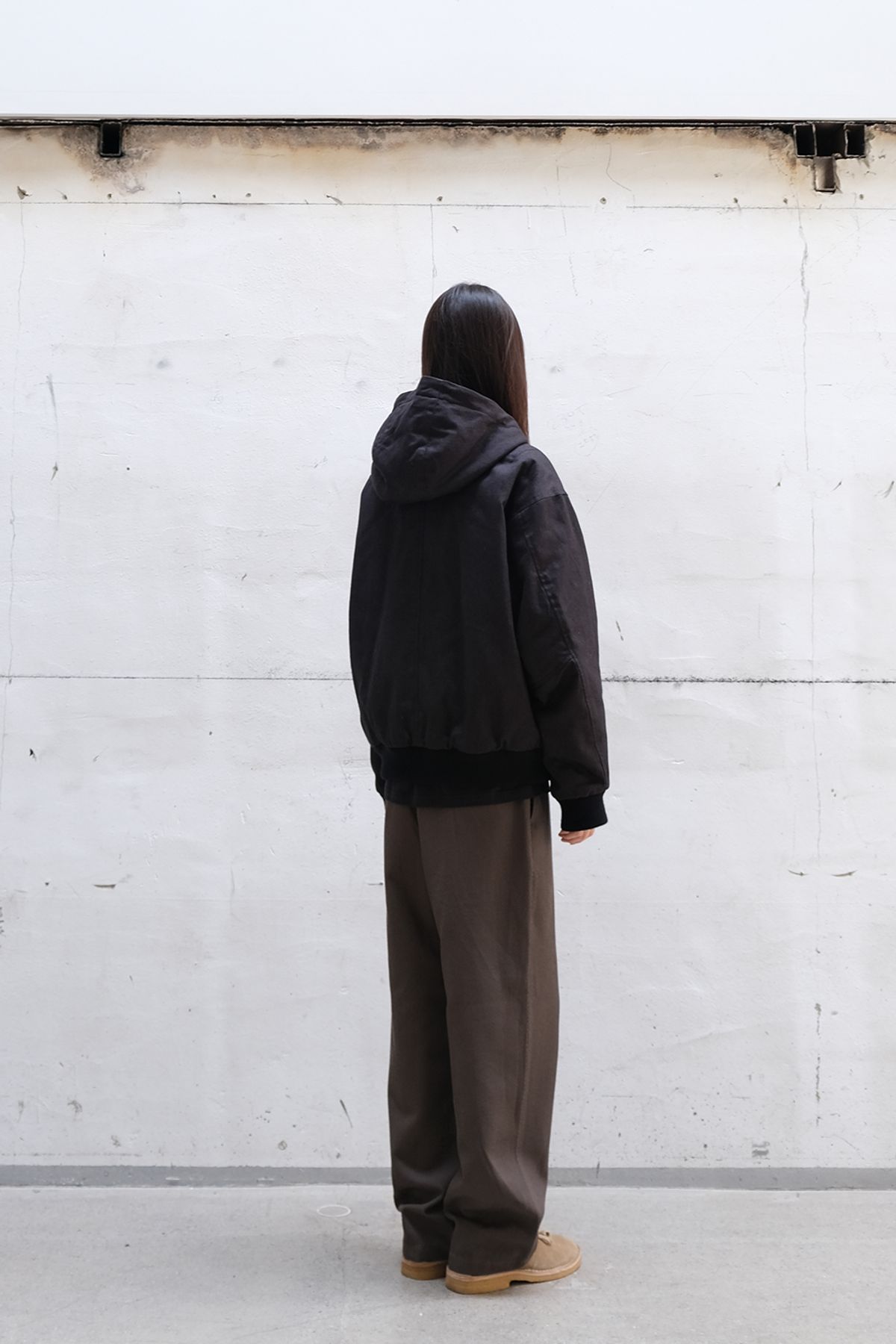 홀리선(HORLISUN) Mendoza Padding Hood Jacket Black