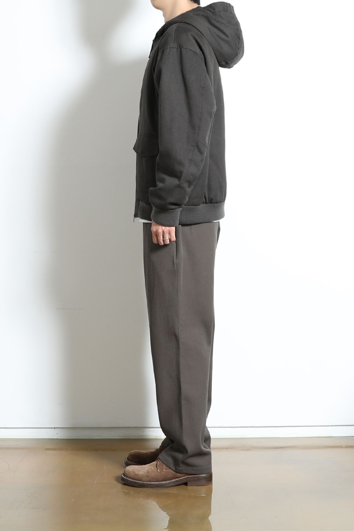 홀리선(HORLISUN) Mendoza Padding Hood Jacket Charcoal