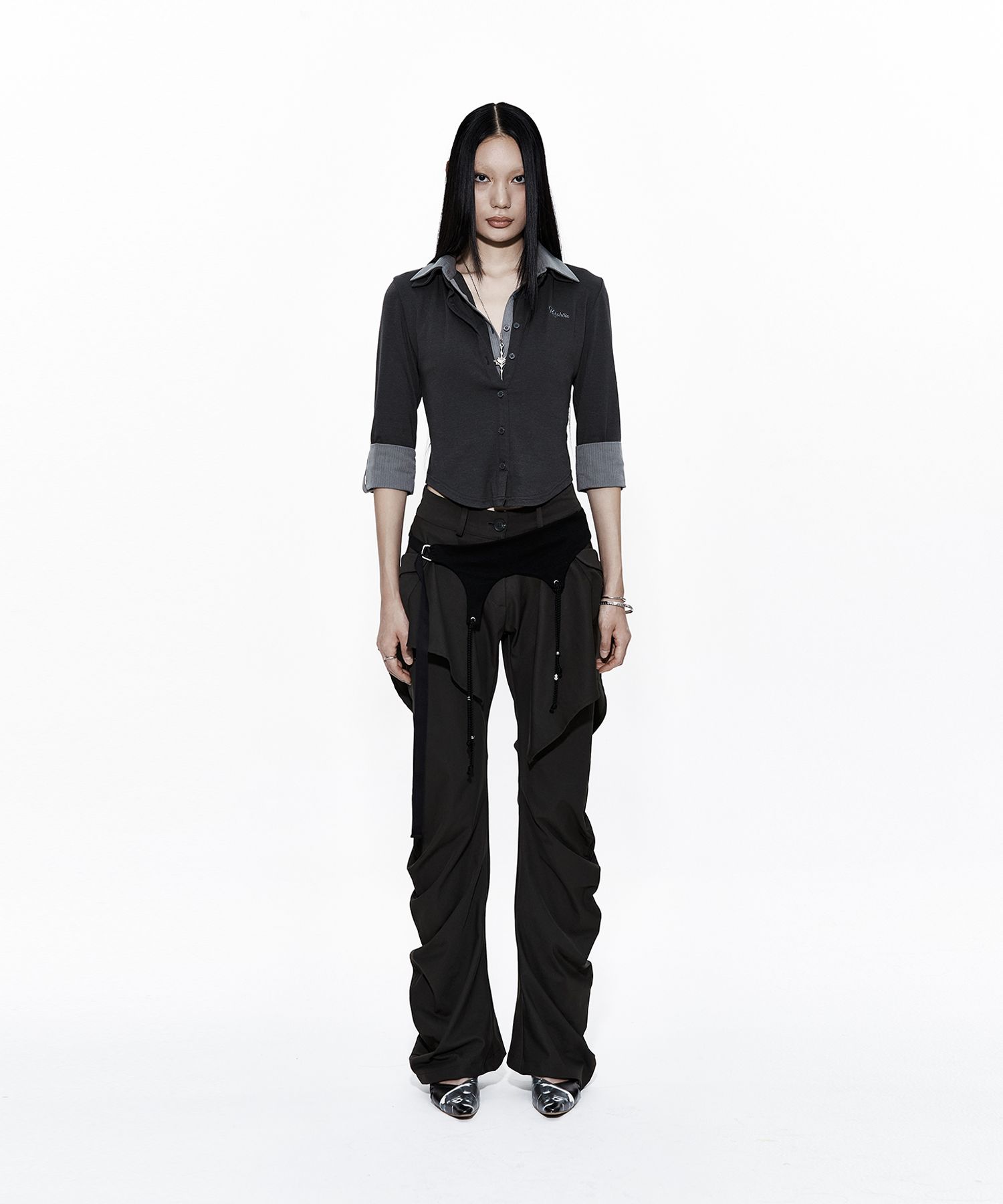 パンツ Kashiko Layered Strap Pants Black 카시코(KASHIKO) Layered Strap Pants Khaki - 사이즈 & 후기 | 무신사