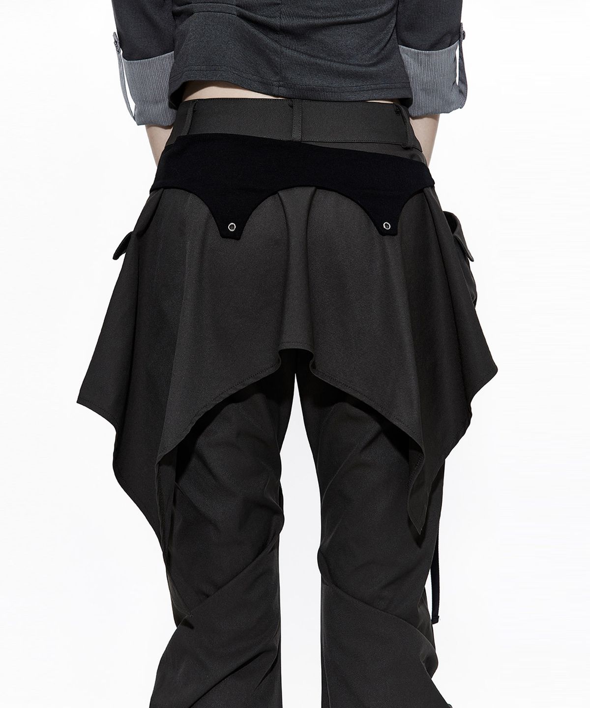 카시코(KASHIKO) Layered Strap Pants Khaki