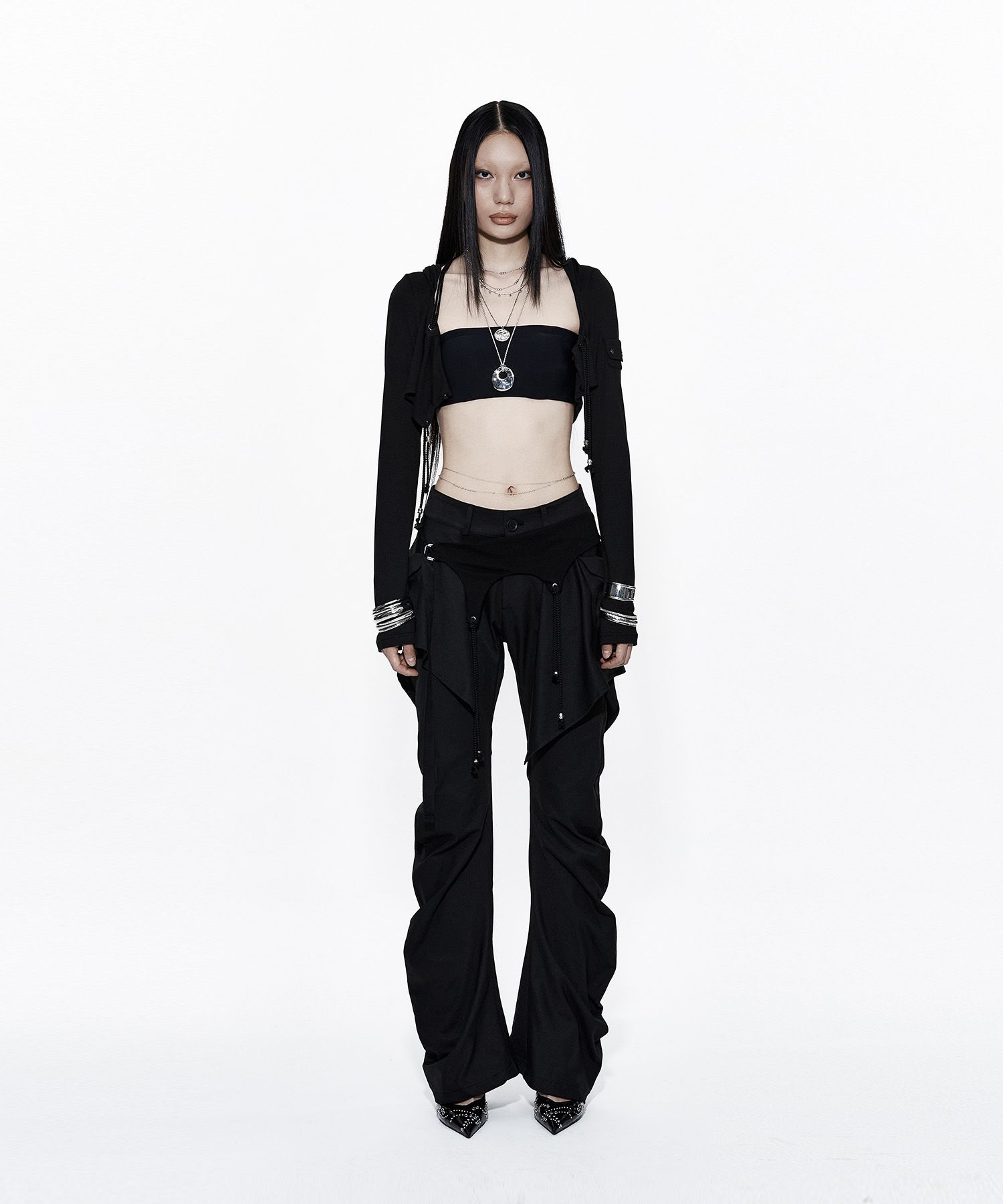 パンツ Kashiko Layered Strap Pants Black 카시코(KASHIKO) Layered Strap Pants Black - 사이즈 & 후기 | 무신사
