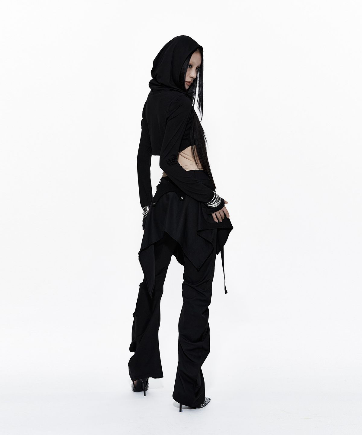 카시코(KASHIKO) Layered Strap Pants Black