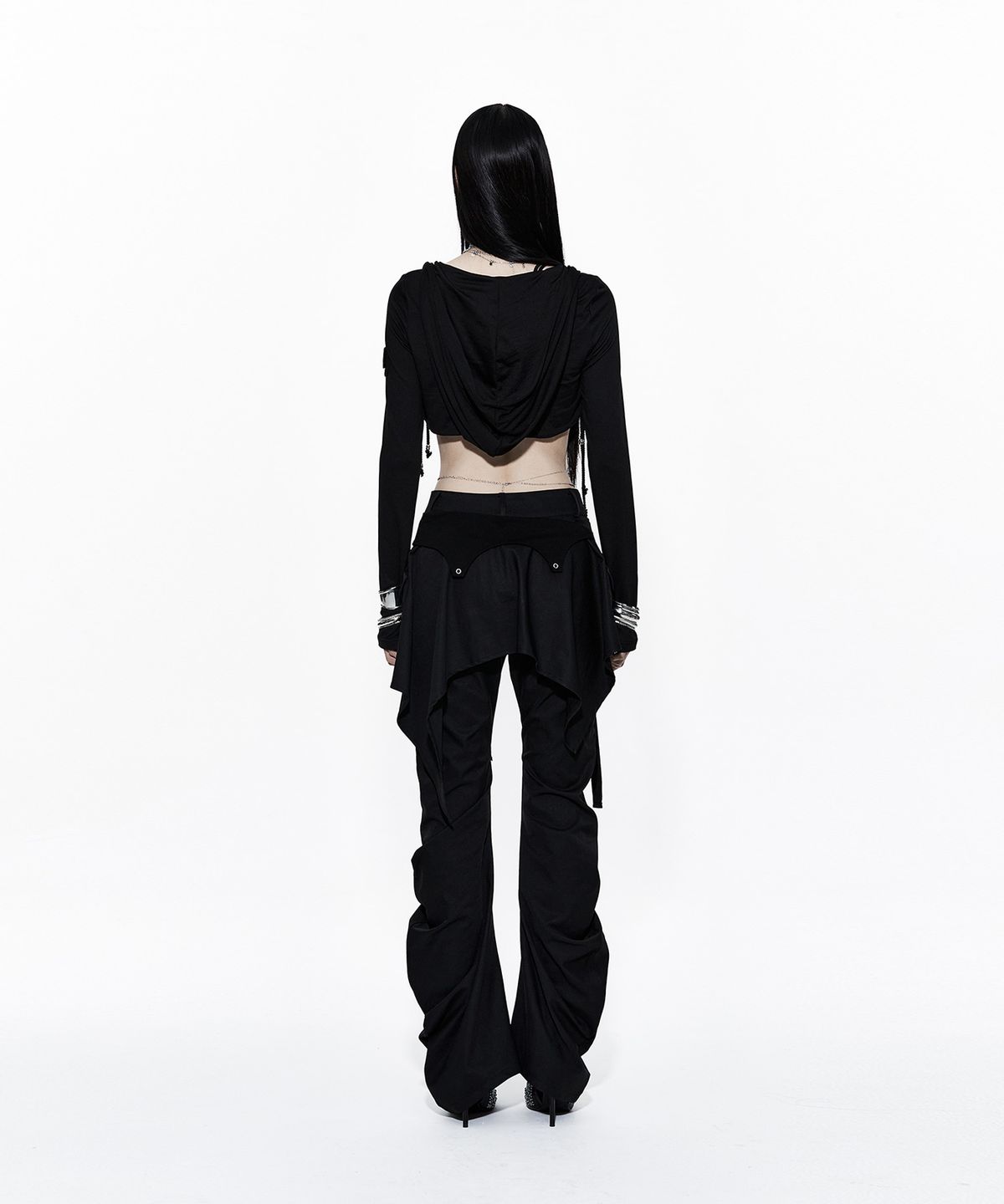 카시코(KASHIKO) Layered Strap Pants Black