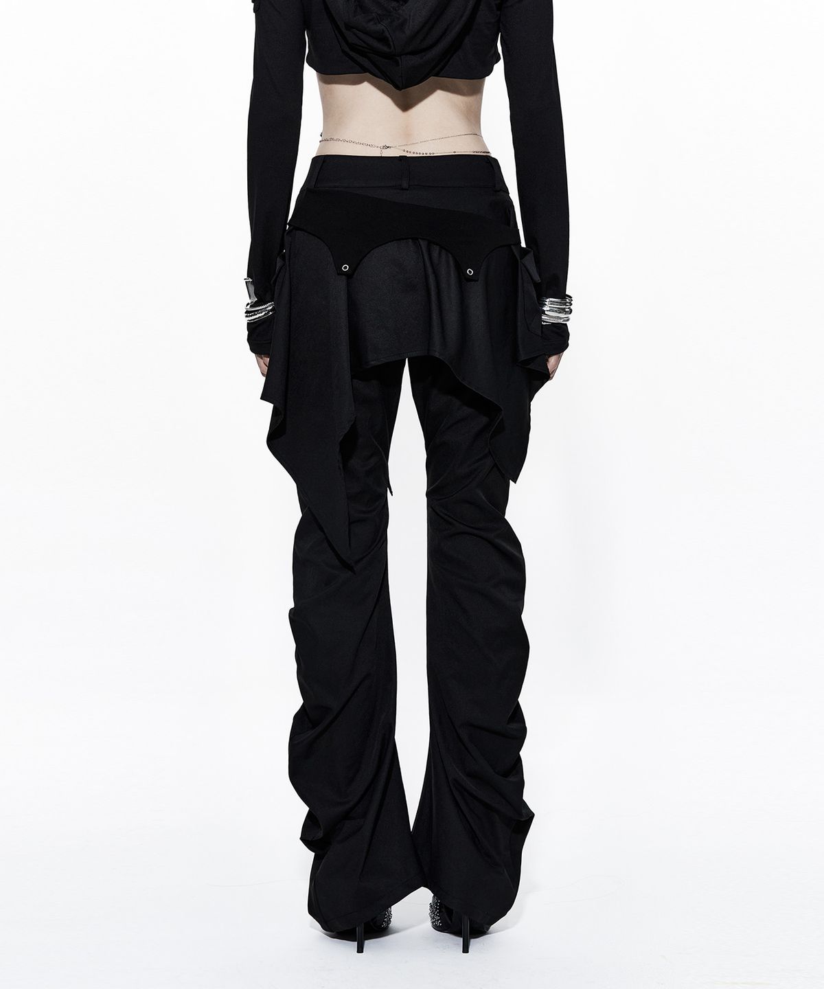 카시코(KASHIKO) Layered Strap Pants Black