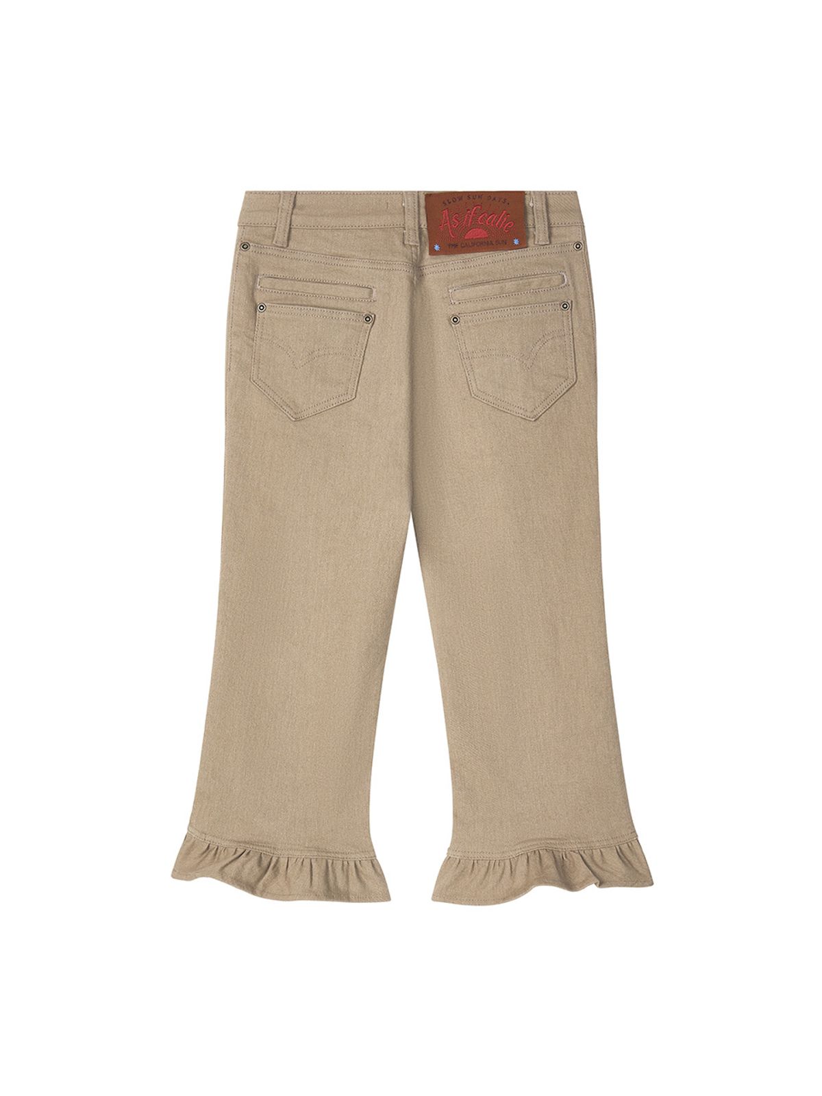 에즈이프 캘리(ASIF CALIE) FRILL CAPRI PANTS BEIGE