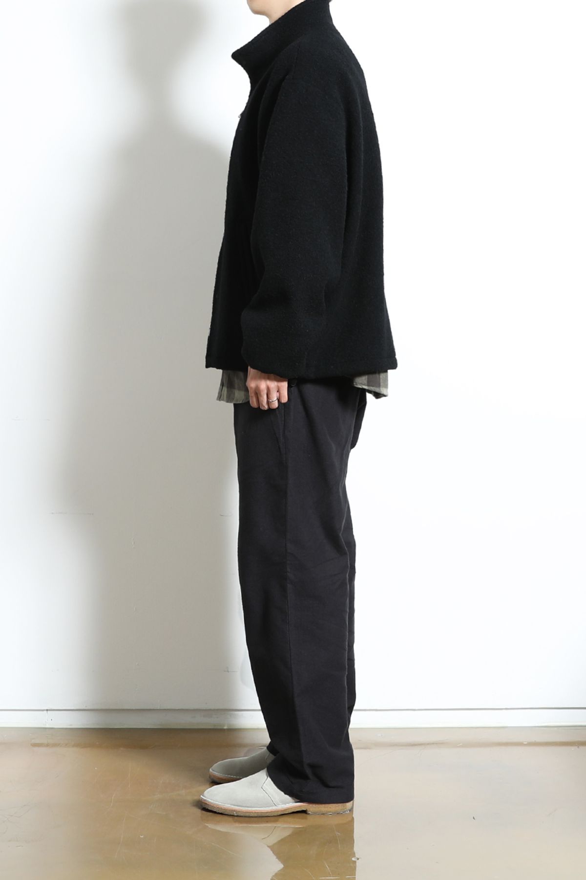 홀리선(HORLISUN) Parker Wool Boucle Jacket Black