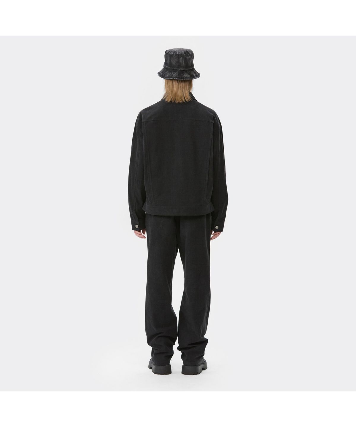 커스텀멜로우(CUSTOMELLOW) Black Dyed Cotton Pants CWPAA25523BKX