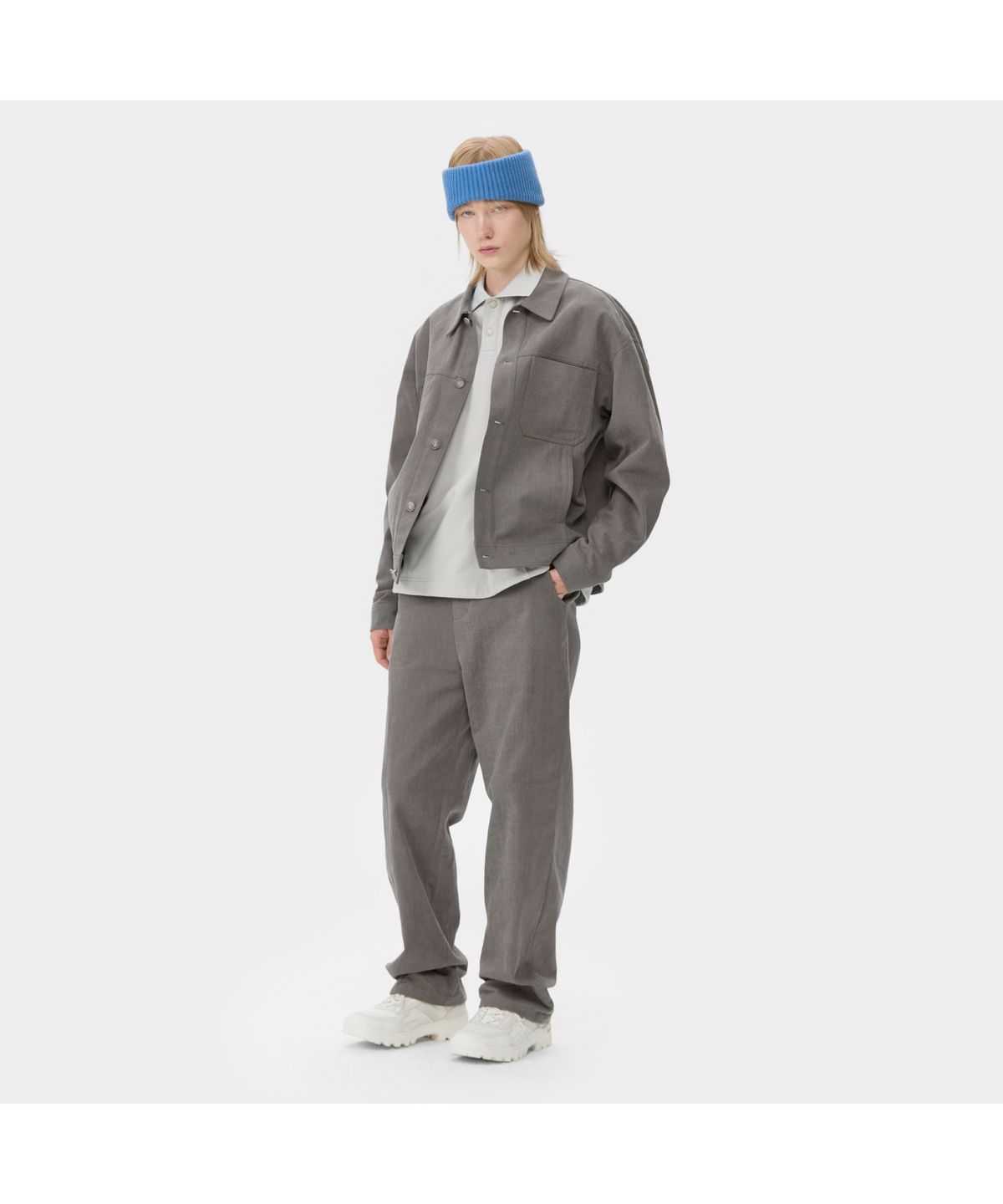 커스텀멜로우(CUSTOMELLOW) Grey Dyed Cotton Pants CWPAA25523GYX