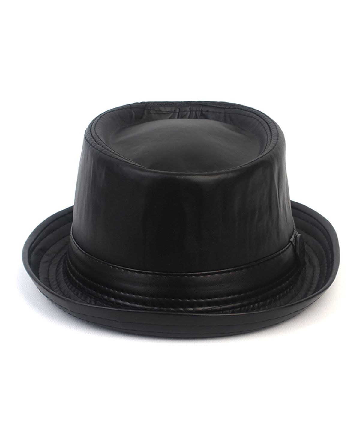 유니버셜 케미스트리(UNIVERSAL CHEMISTRY) Punk Leather Black Fedora 페도라