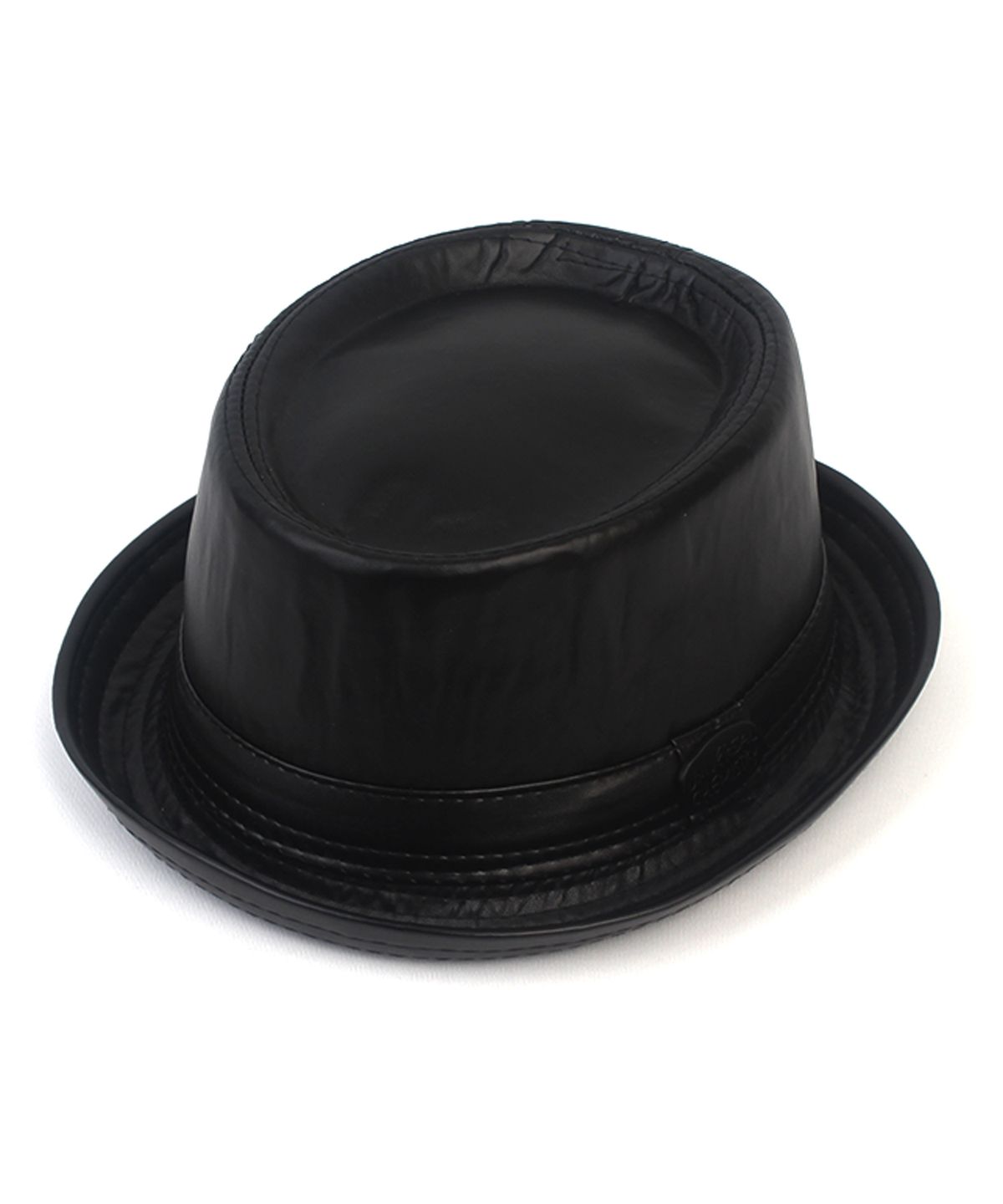 유니버셜 케미스트리(UNIVERSAL CHEMISTRY) Punk Leather Black Fedora 페도라
