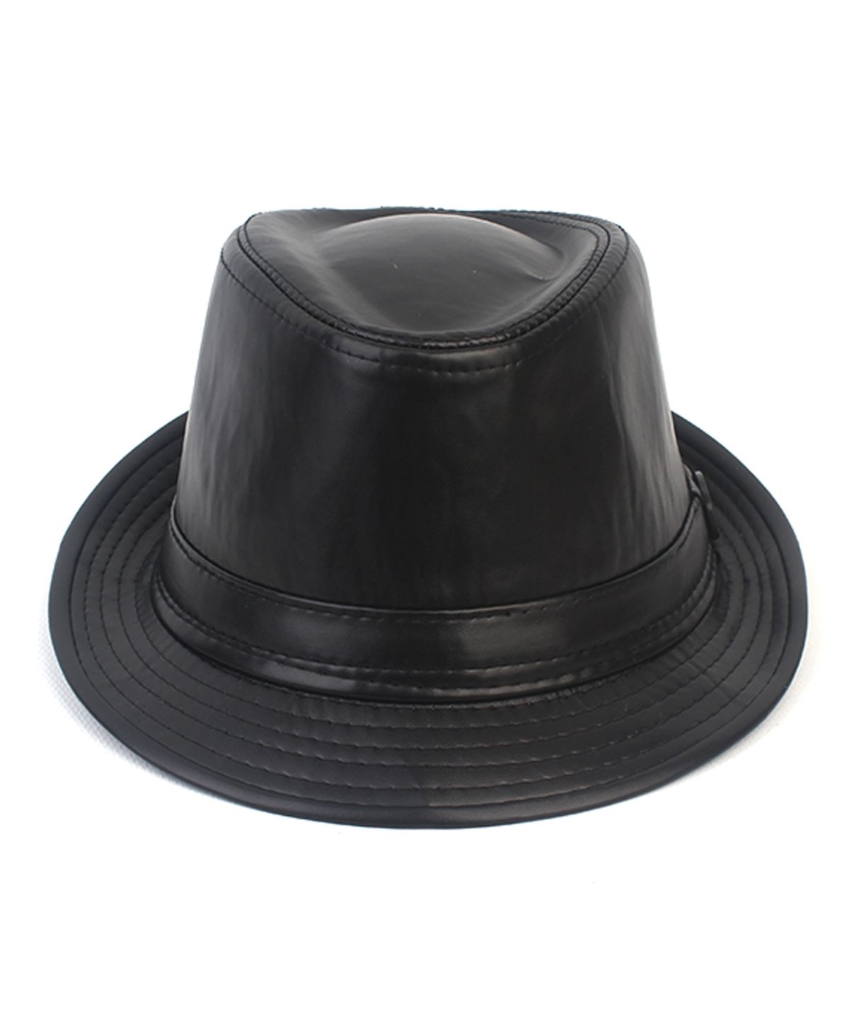 유니버셜 케미스트리(UNIVERSAL CHEMISTRY) BU Leather Black Fedora 페도라