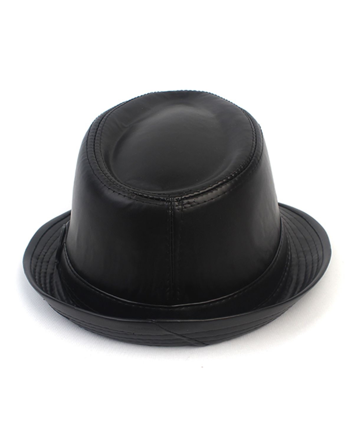 유니버셜 케미스트리(UNIVERSAL CHEMISTRY) BU Leather Black Fedora 페도라