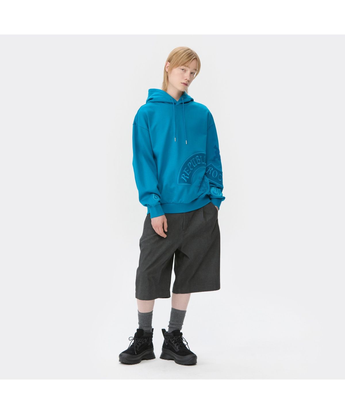 커스텀멜로우(CUSTOMELLOW) Blue Graphic Hoodie CWTAW25631BUX