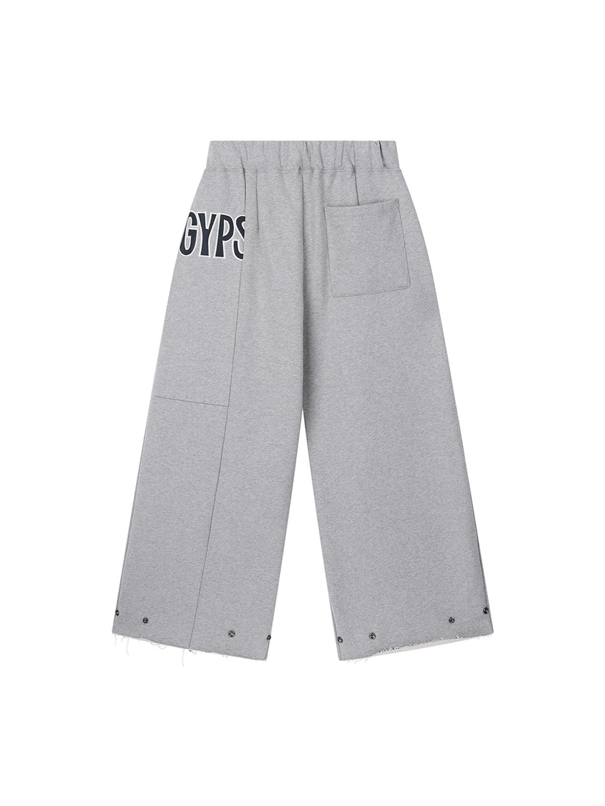 에즈이프 캘리(ASIF CALIE) RAW EDGE EMBROIDERY WIDE PANTS MELANGEGRAY