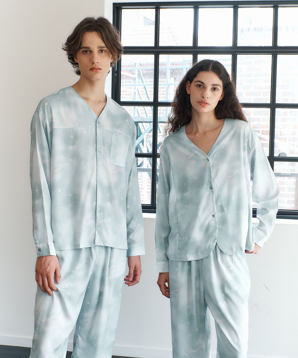 아템포(ATEMPO) COZY PAJAMA SET_sunshine blue