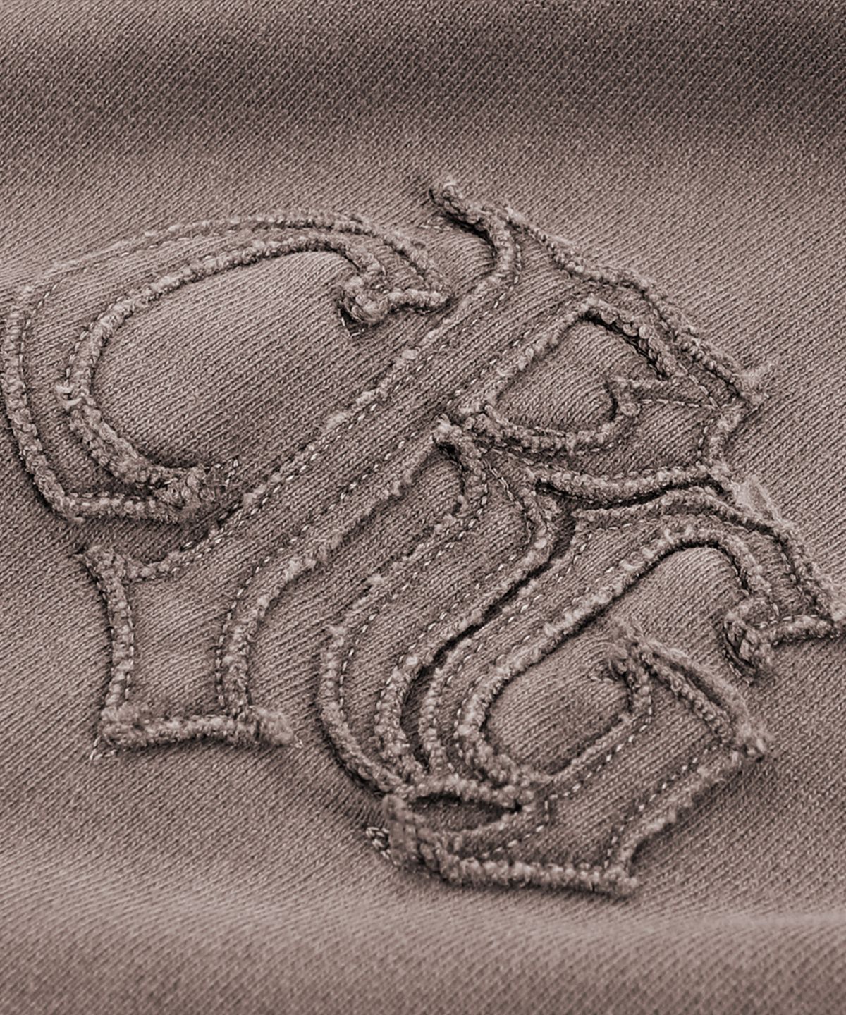 크리건(CRIGUN) LOGO APPLIQUE HOODIE PIGMENT BROWN