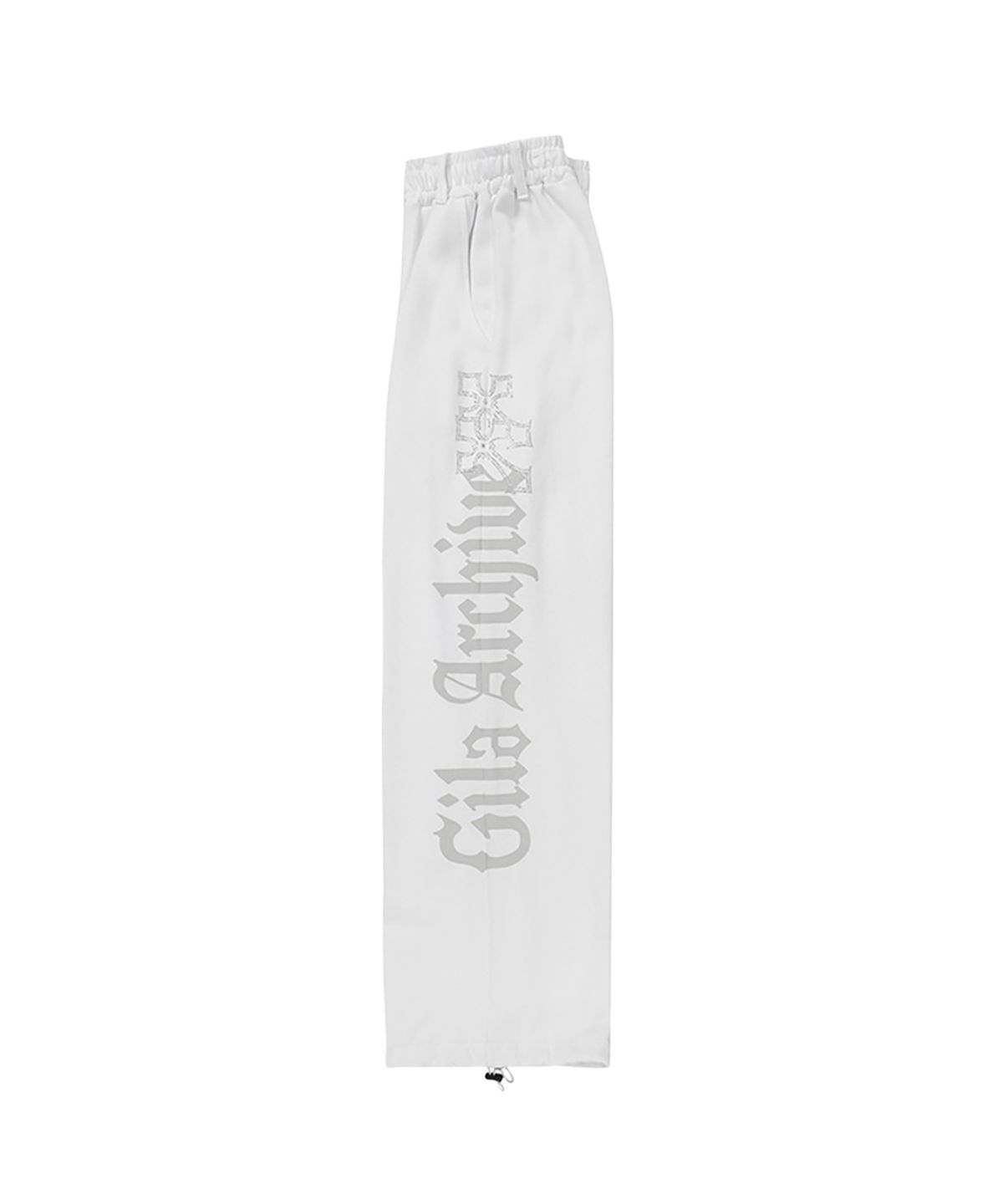 길라아카이브(GILAARCHIVE) SIDE CROSS LOGO SWEATPANTS_WHITE