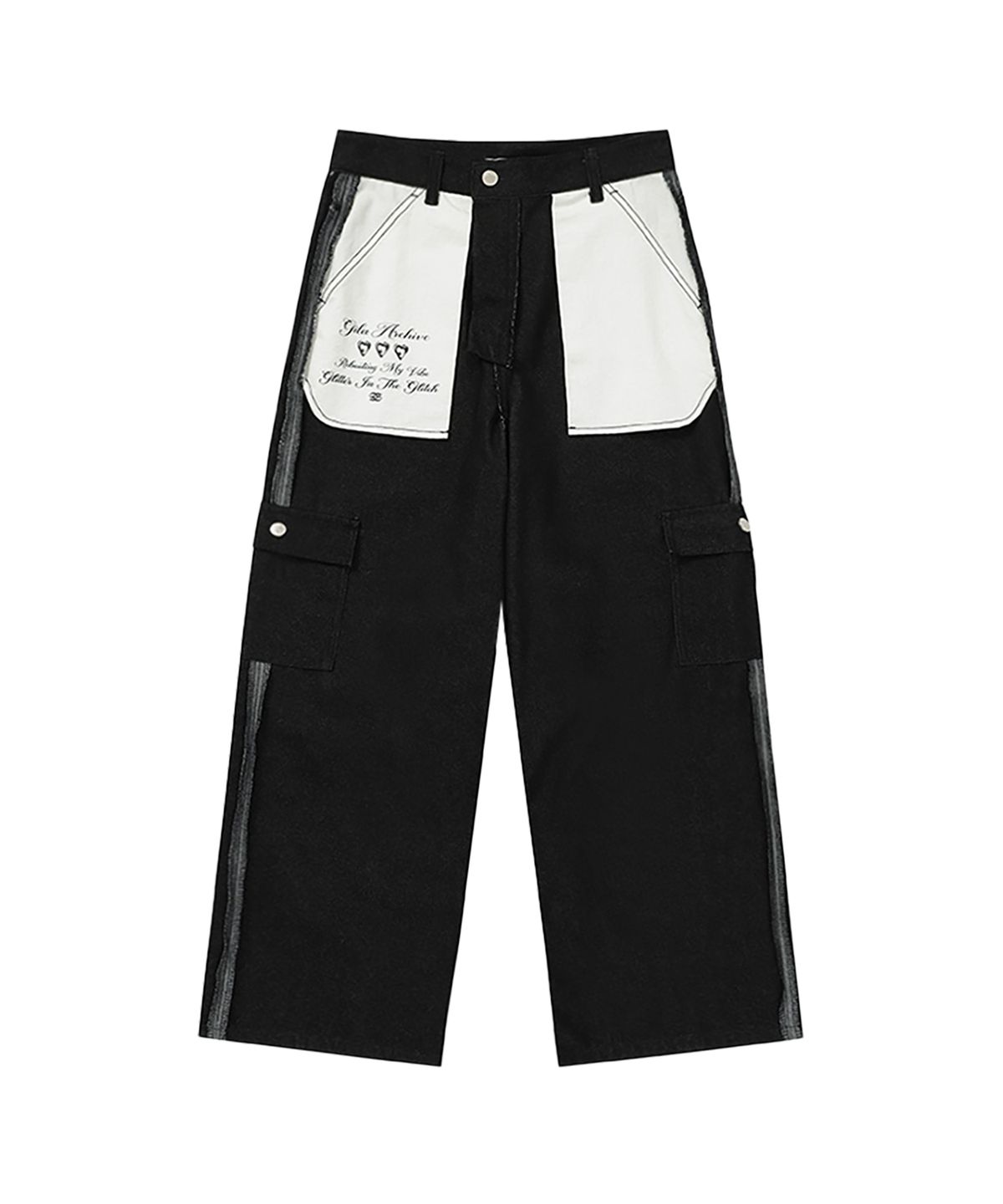 길라아카이브(GILAARCHIVE) REVERSE STITCHED CARGO PANTS_BLACK