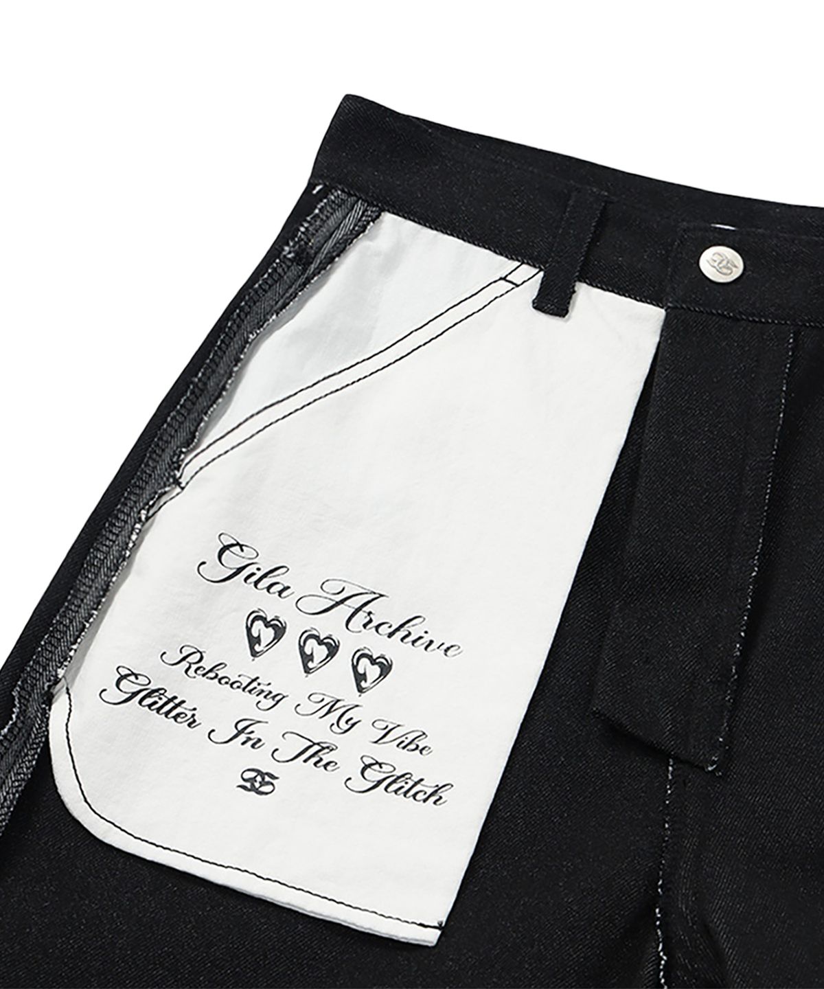 길라아카이브(GILAARCHIVE) REVERSE STITCHED CARGO PANTS_BLACK