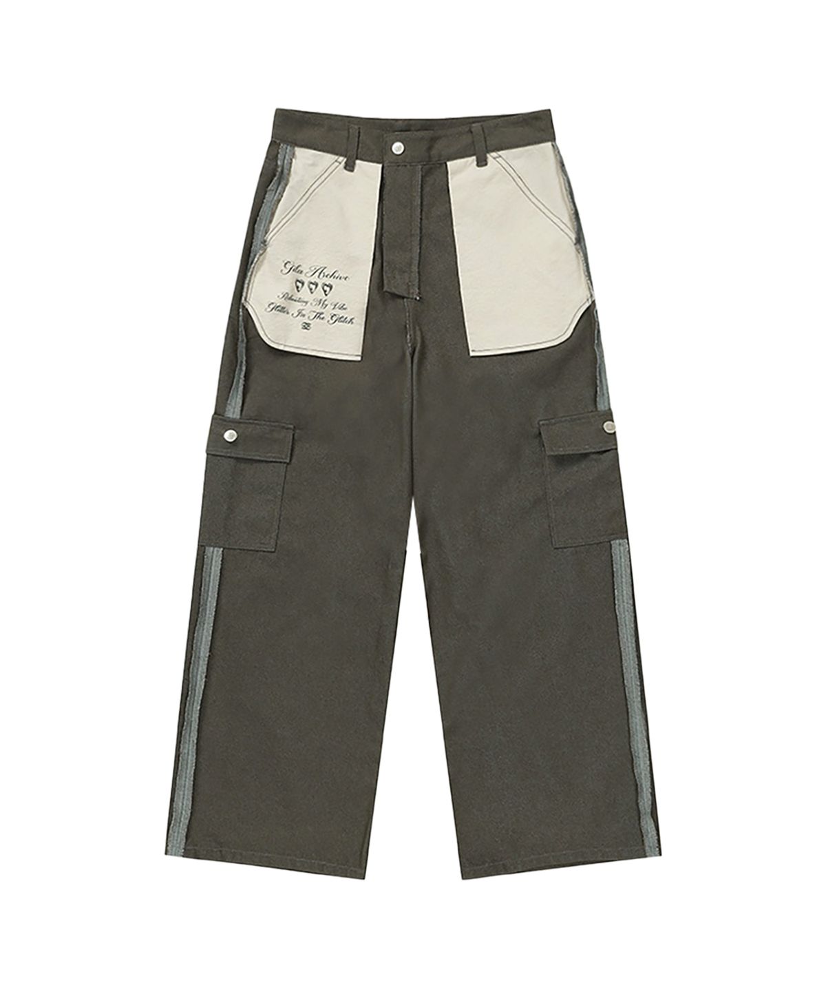 길라아카이브(GILAARCHIVE) REVERSE STITCHED CARGO PANTS_KHAKI