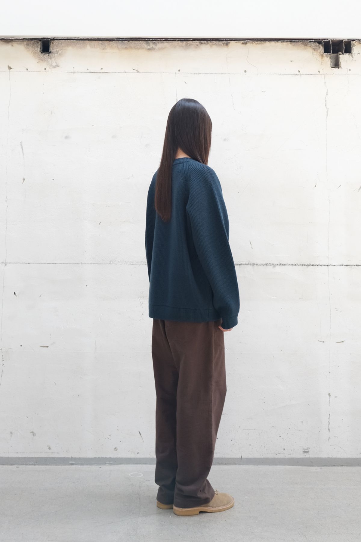 홀리선(HORLISUN) Annette Superfine Wool Heavy Rib Knit Cardigan Evergreen