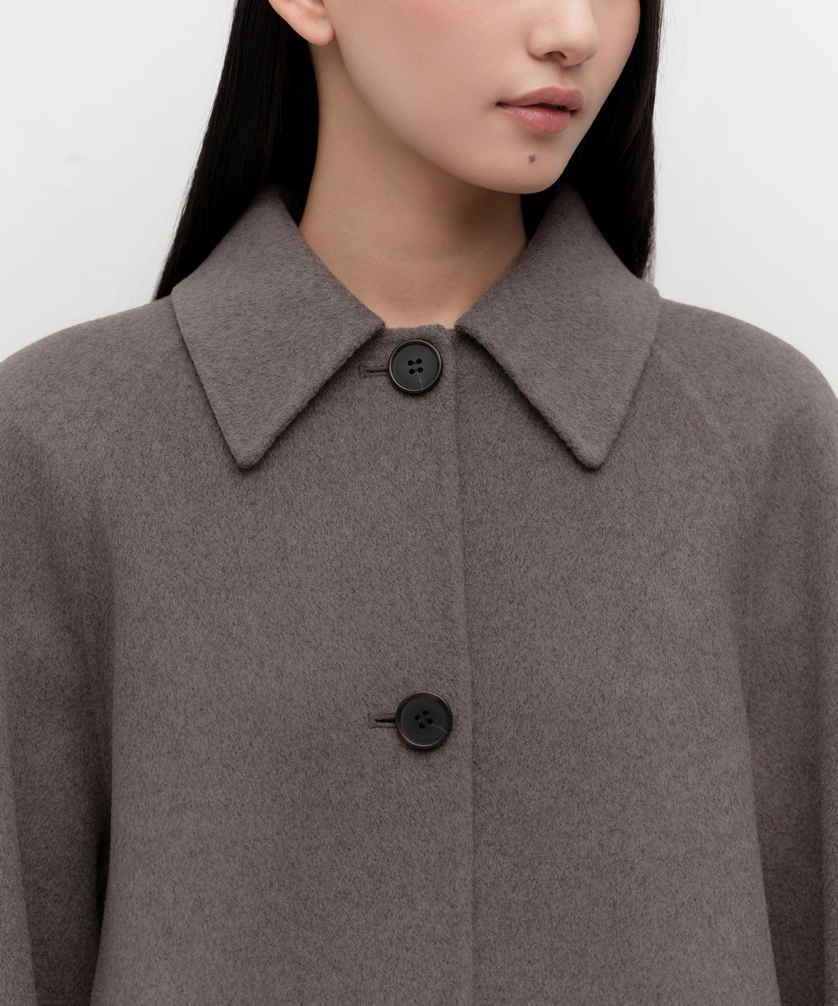 무신사 스탠다드 우먼(MUSINSA STANDARD WOMAN) 우먼즈 캐시미어 블렌드 핸드메이드 하프 발마칸 로브 코트 [토프]