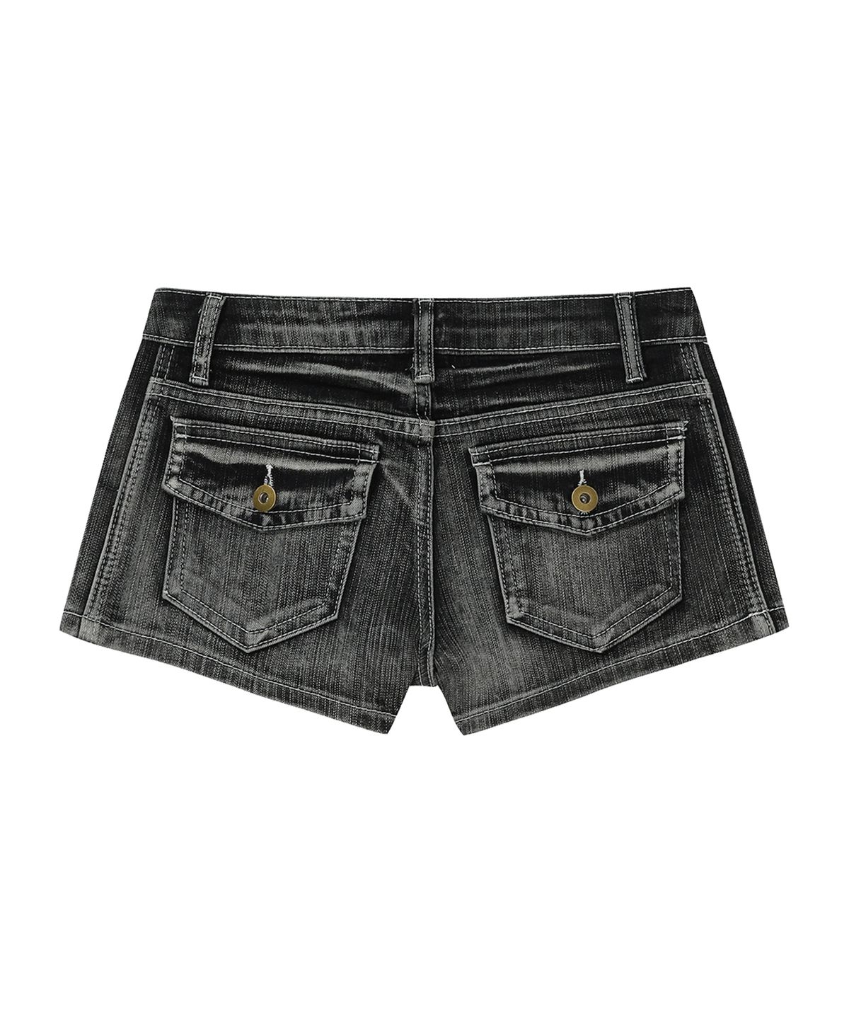 길라아카이브(GILAARCHIVE) TATTOOED GRAPHIC DENIM SHORTS_GREY